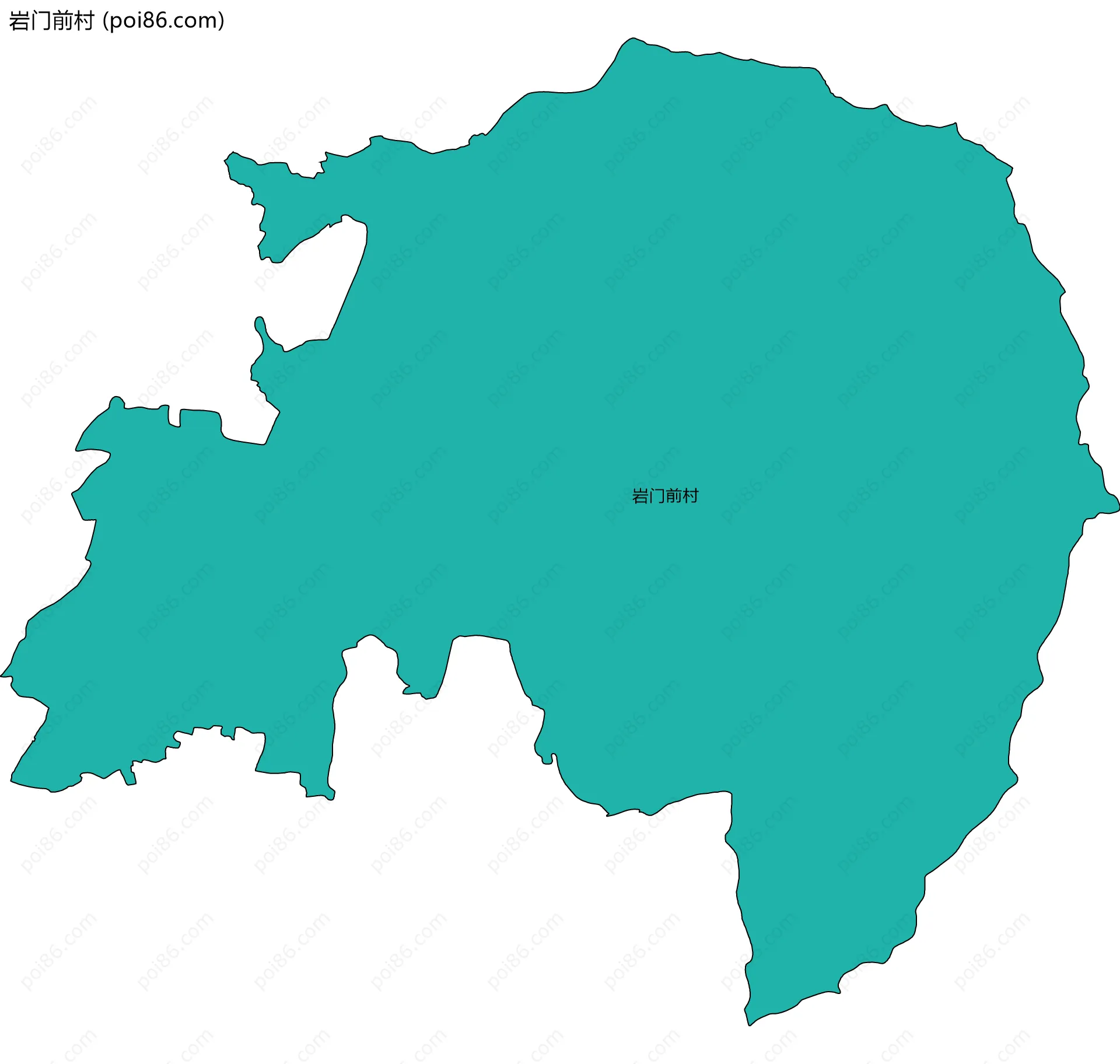 岩门前村边界地图