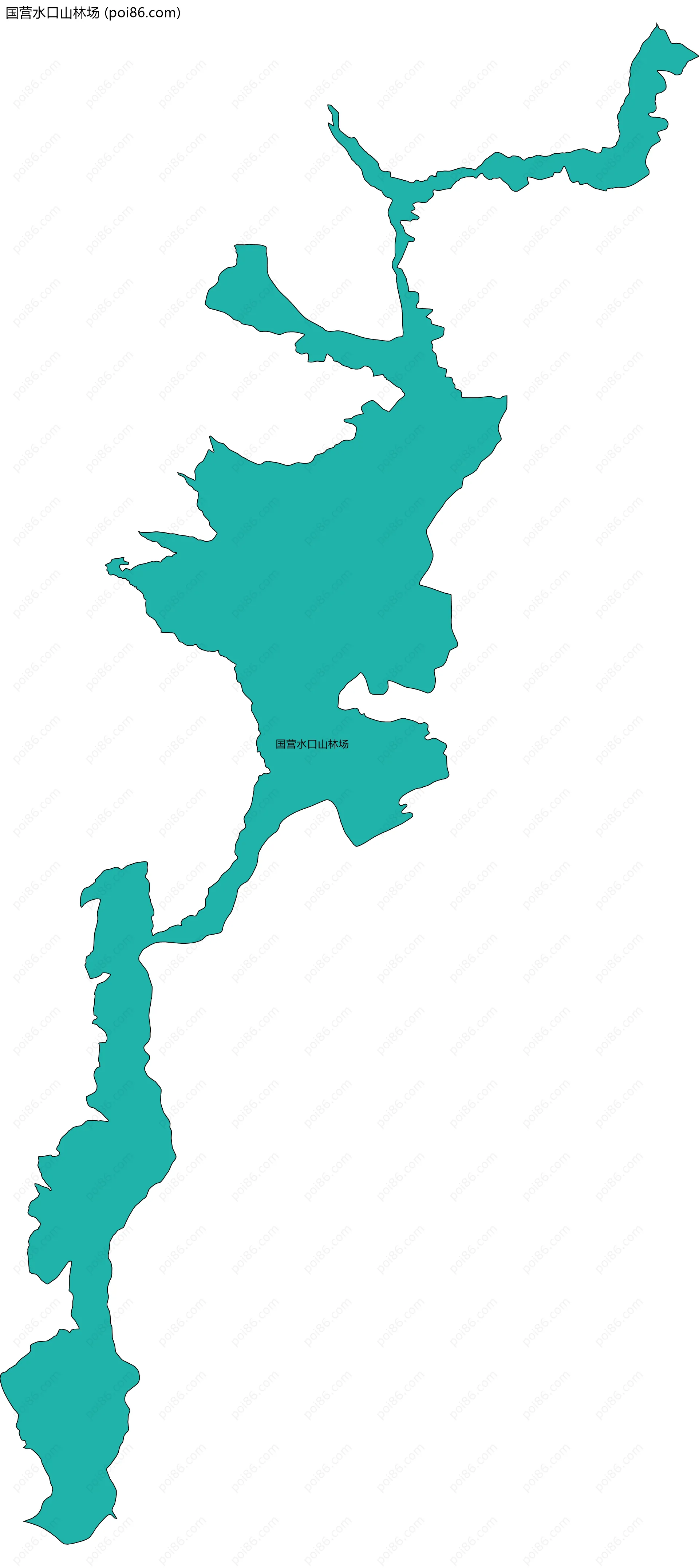 国营水口山林场边界地图