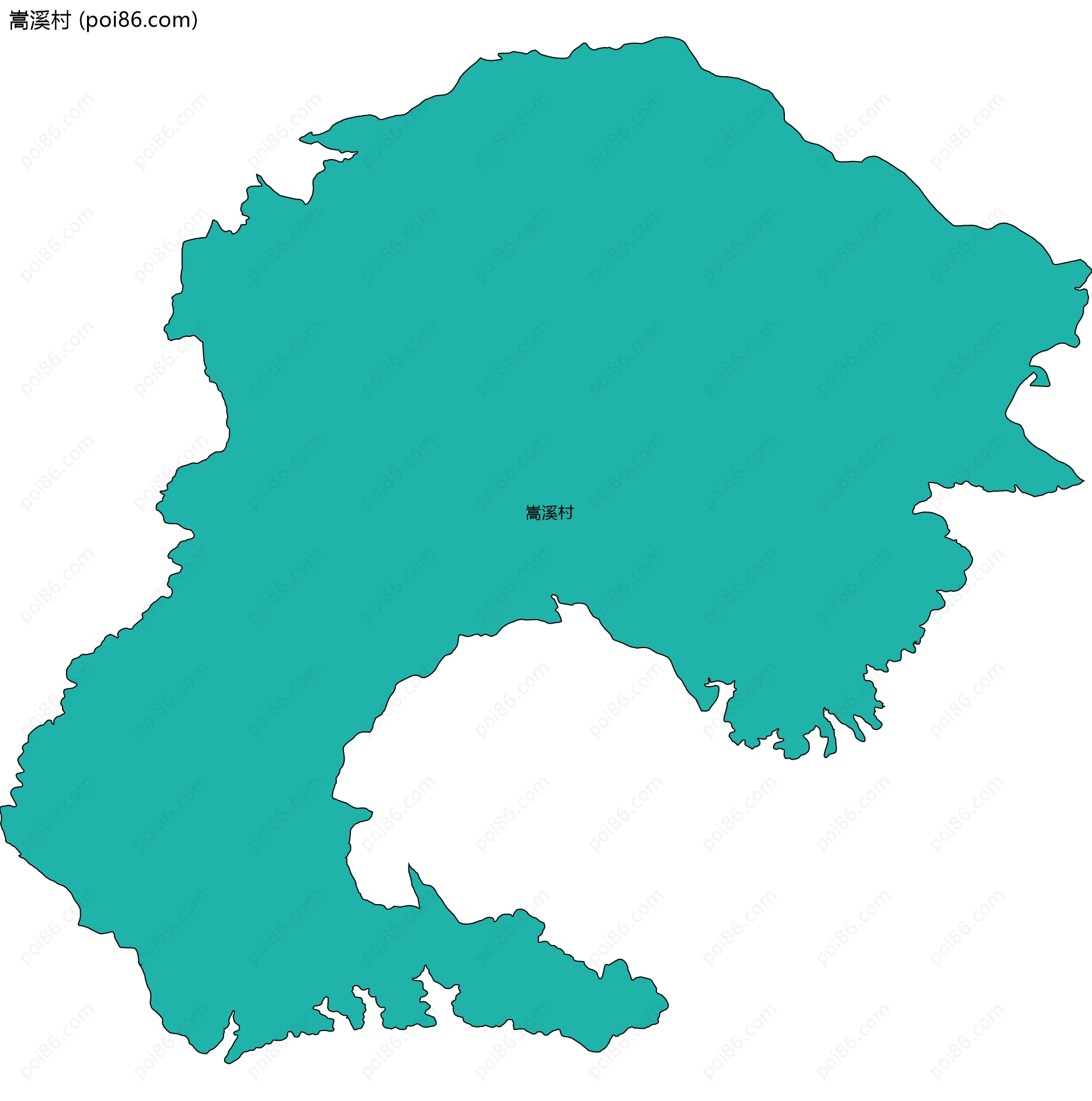 嵩溪村边界地图