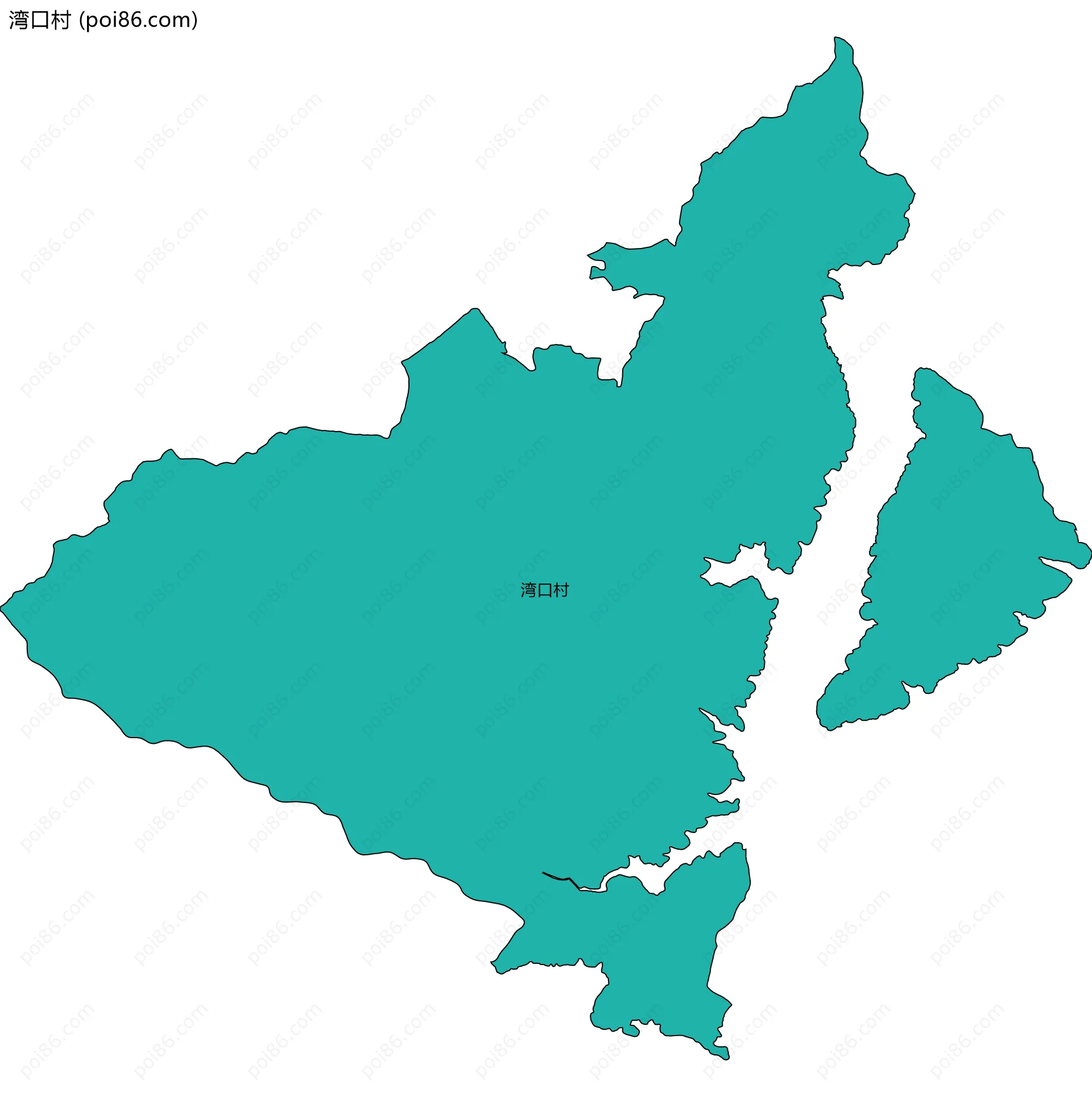 湾口村边界地图