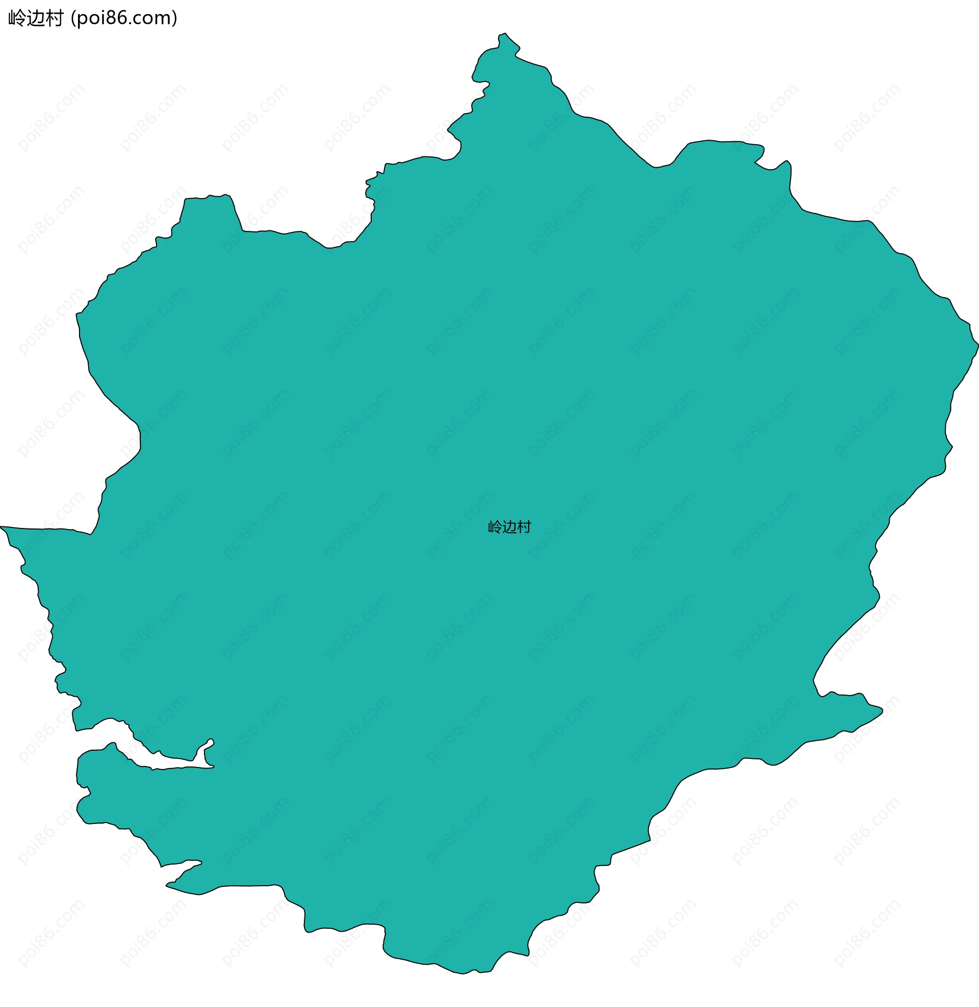 岭边村边界地图
