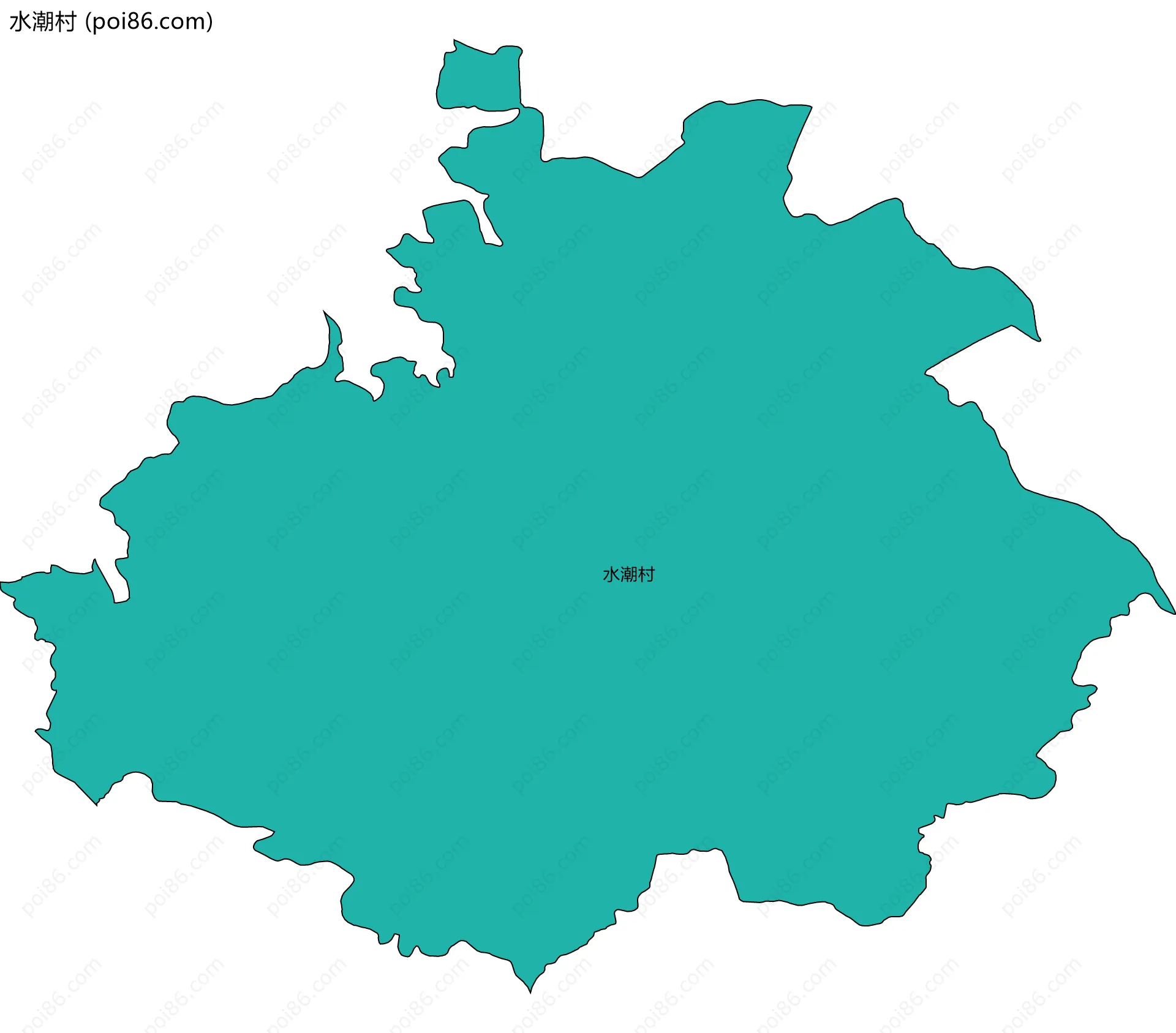 水潮村边界地图