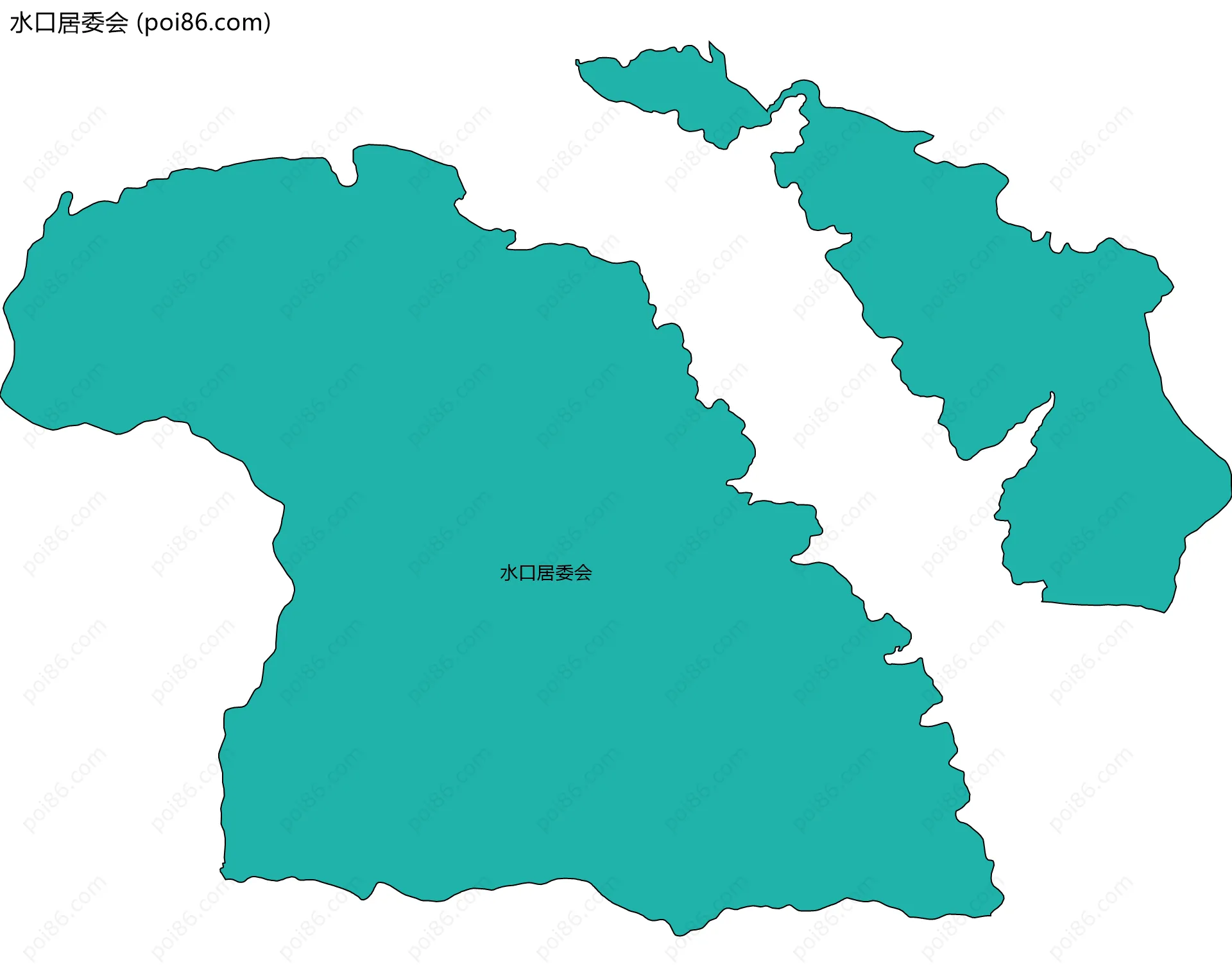 水口居委会边界地图