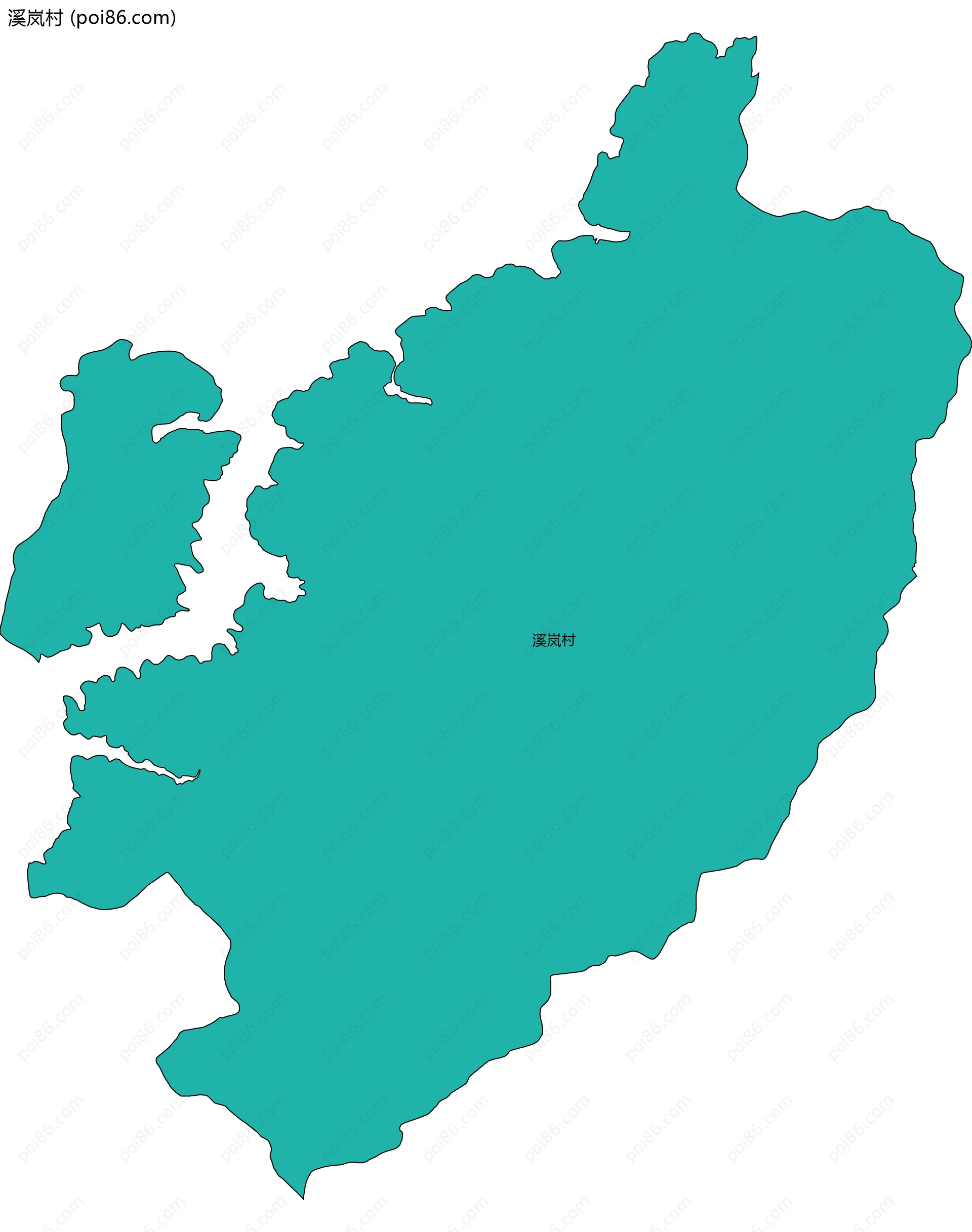 溪岚村边界地图