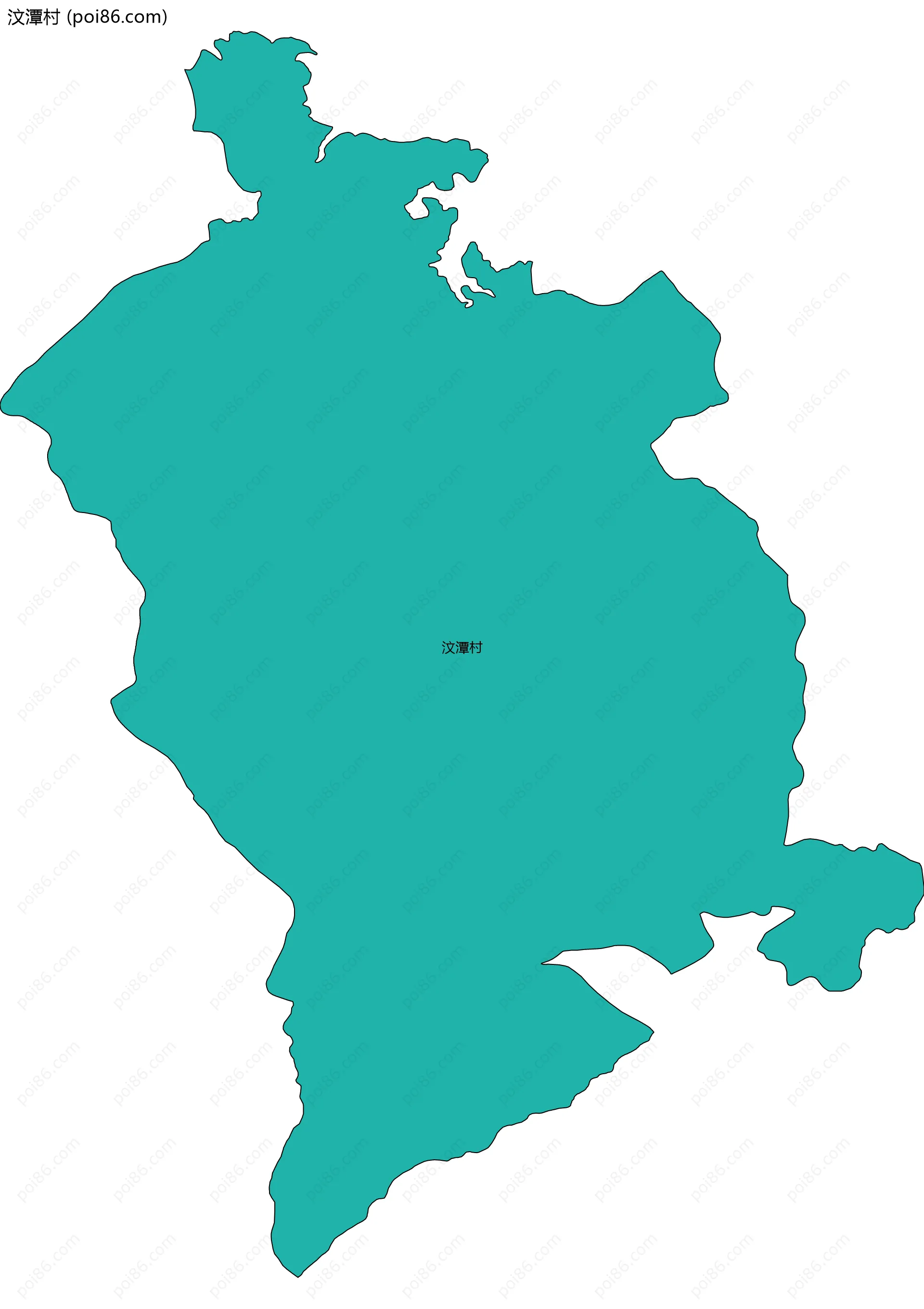 汶潭村边界地图