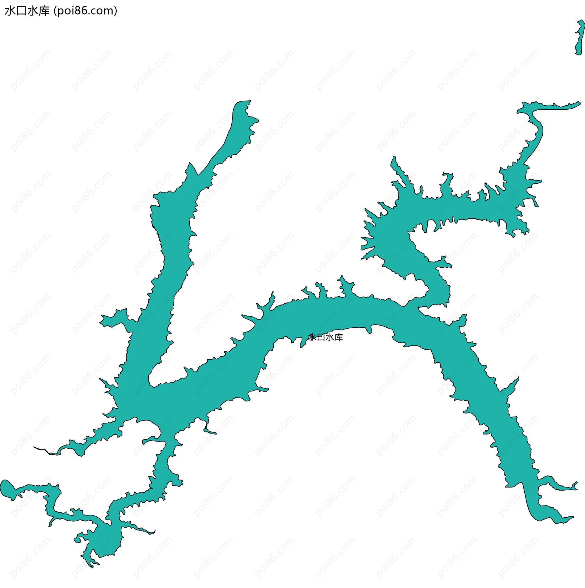 水口水库边界地图