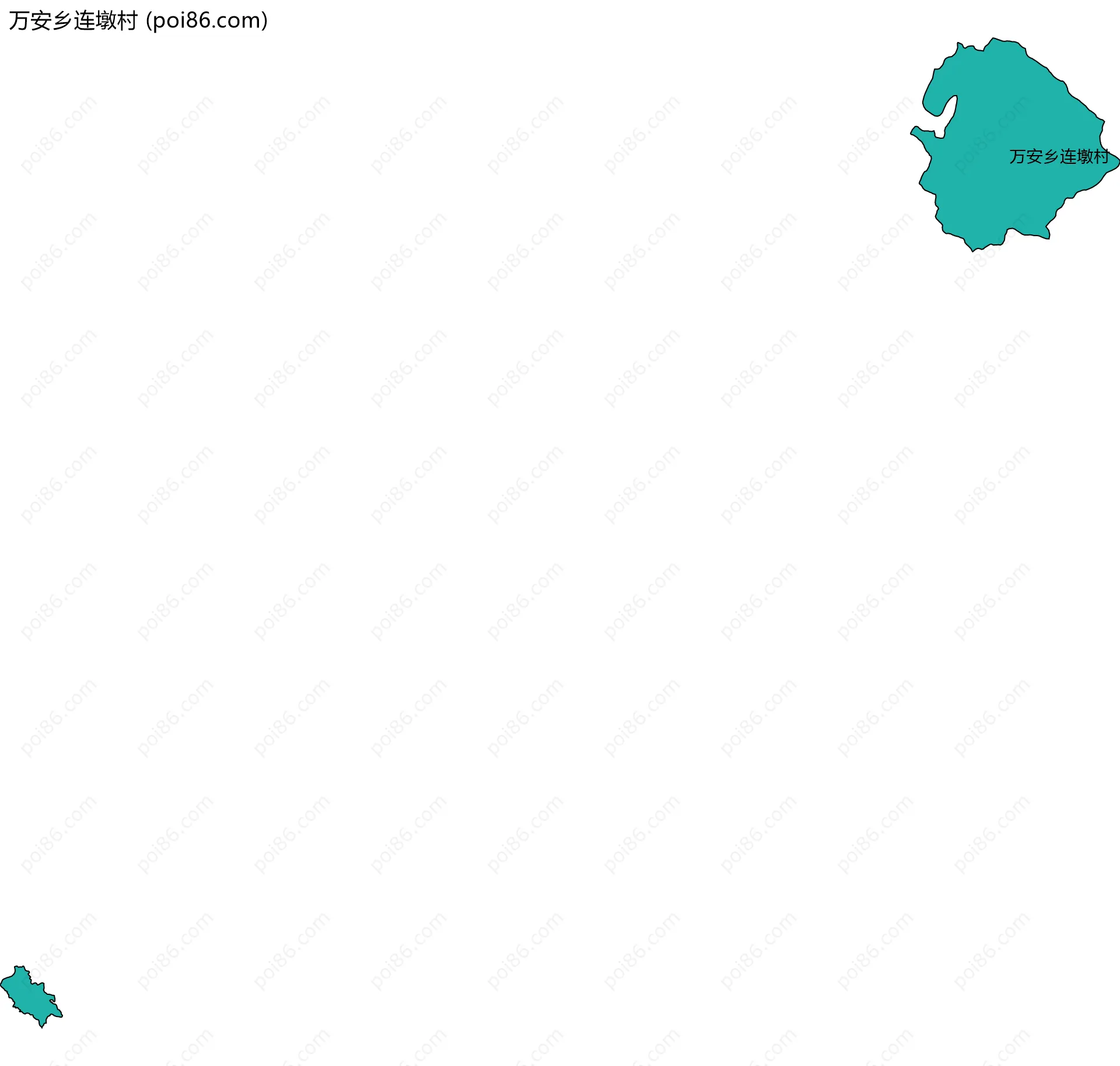 万安乡连墩村边界地图