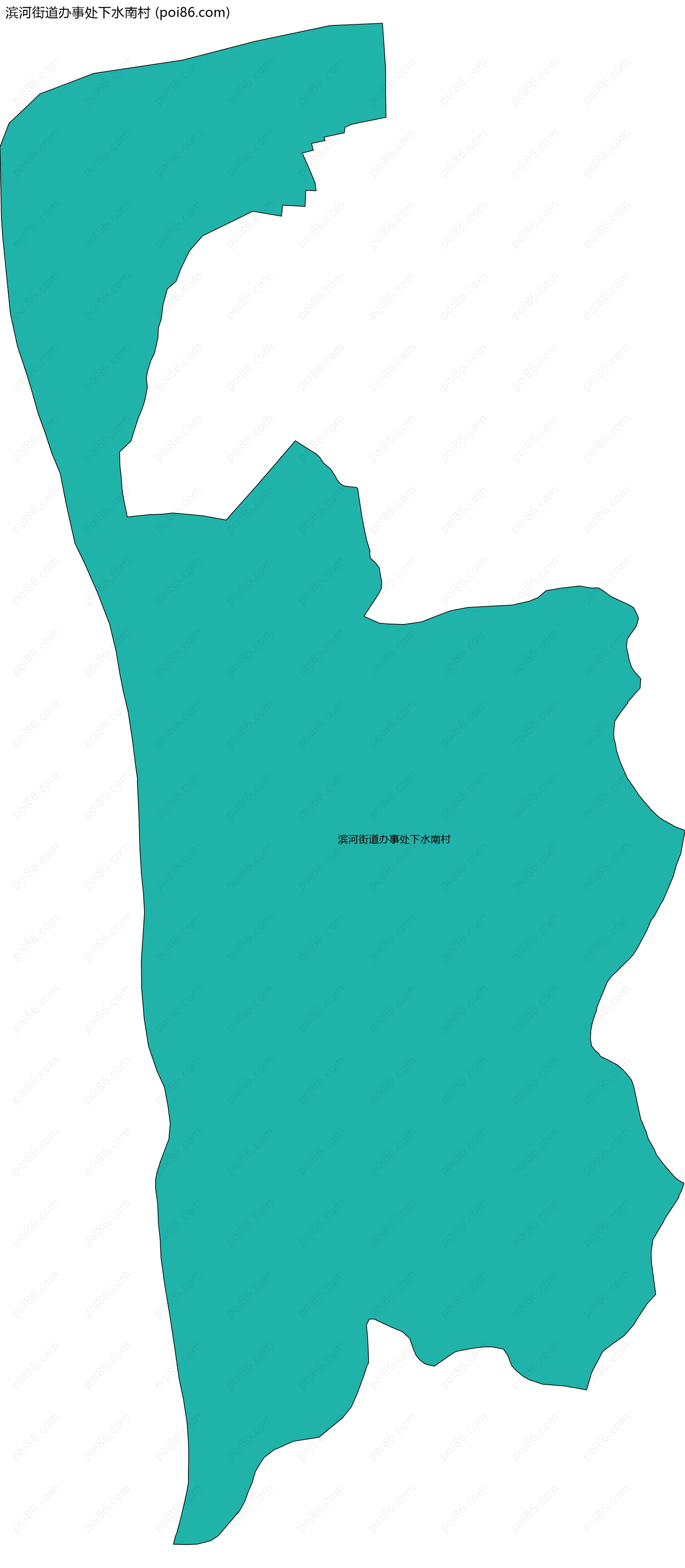 滨河街道办事处下水南村边界地图