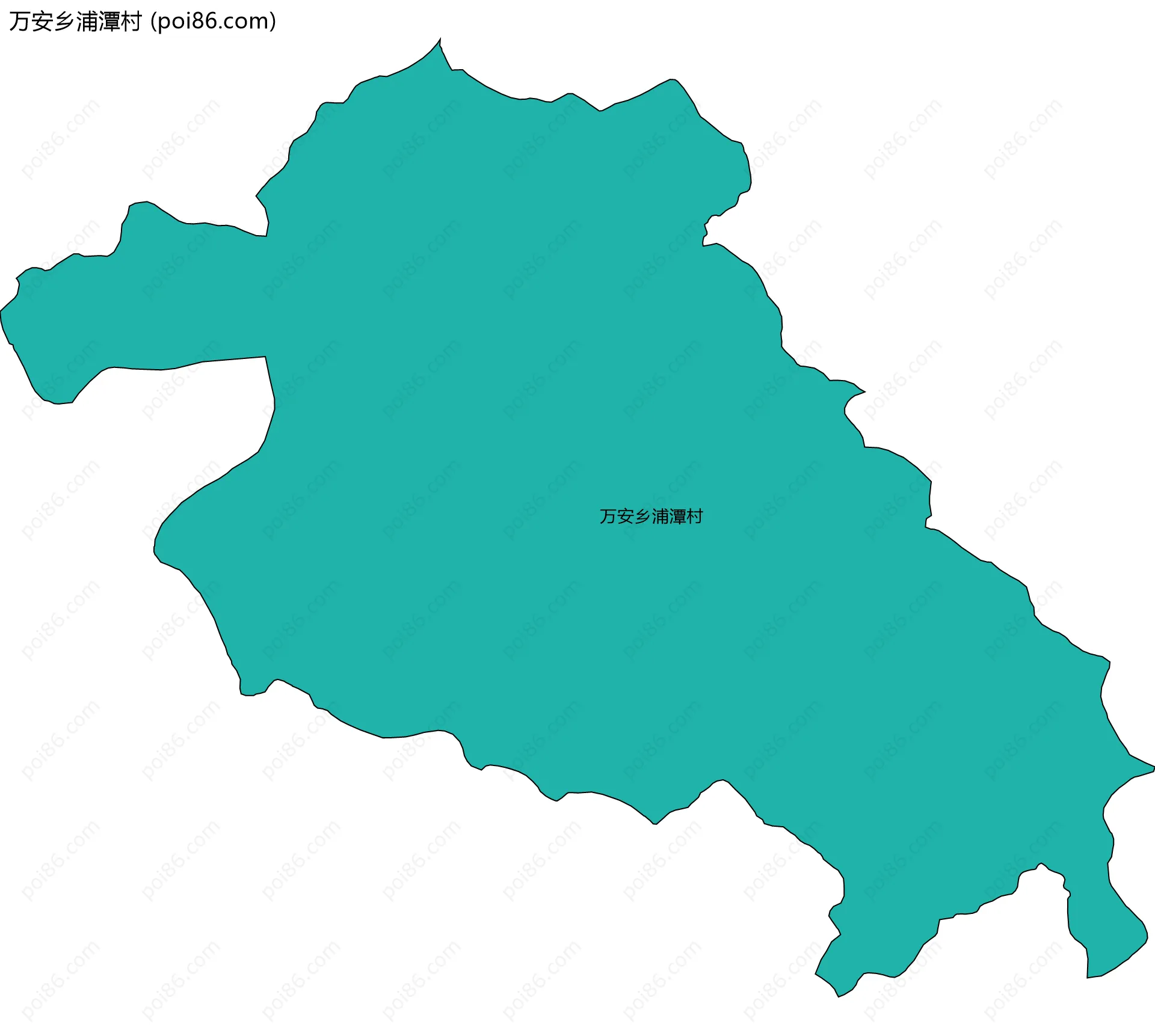 万安乡浦潭村边界地图