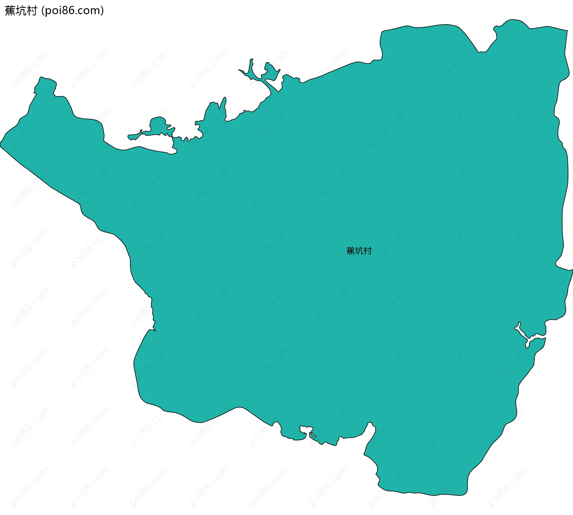 蕉坑村边界地图