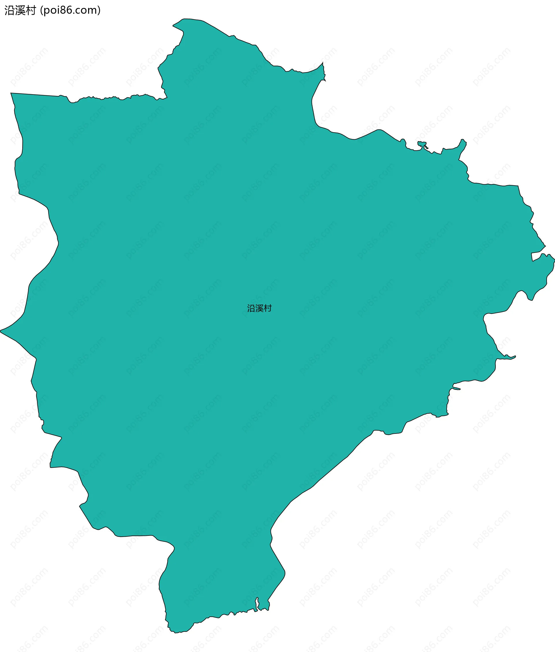 沿溪村边界地图