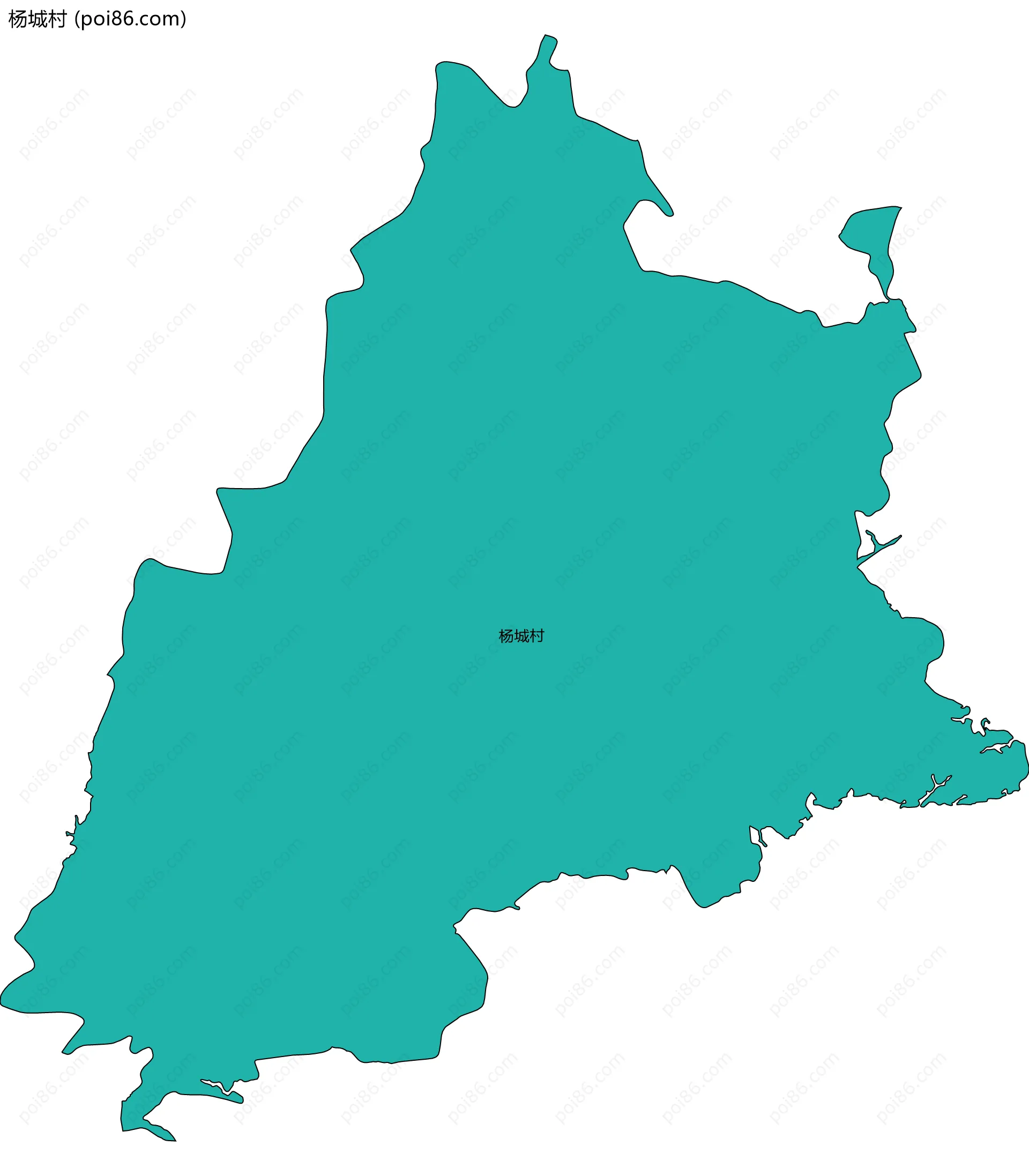 杨城村边界地图