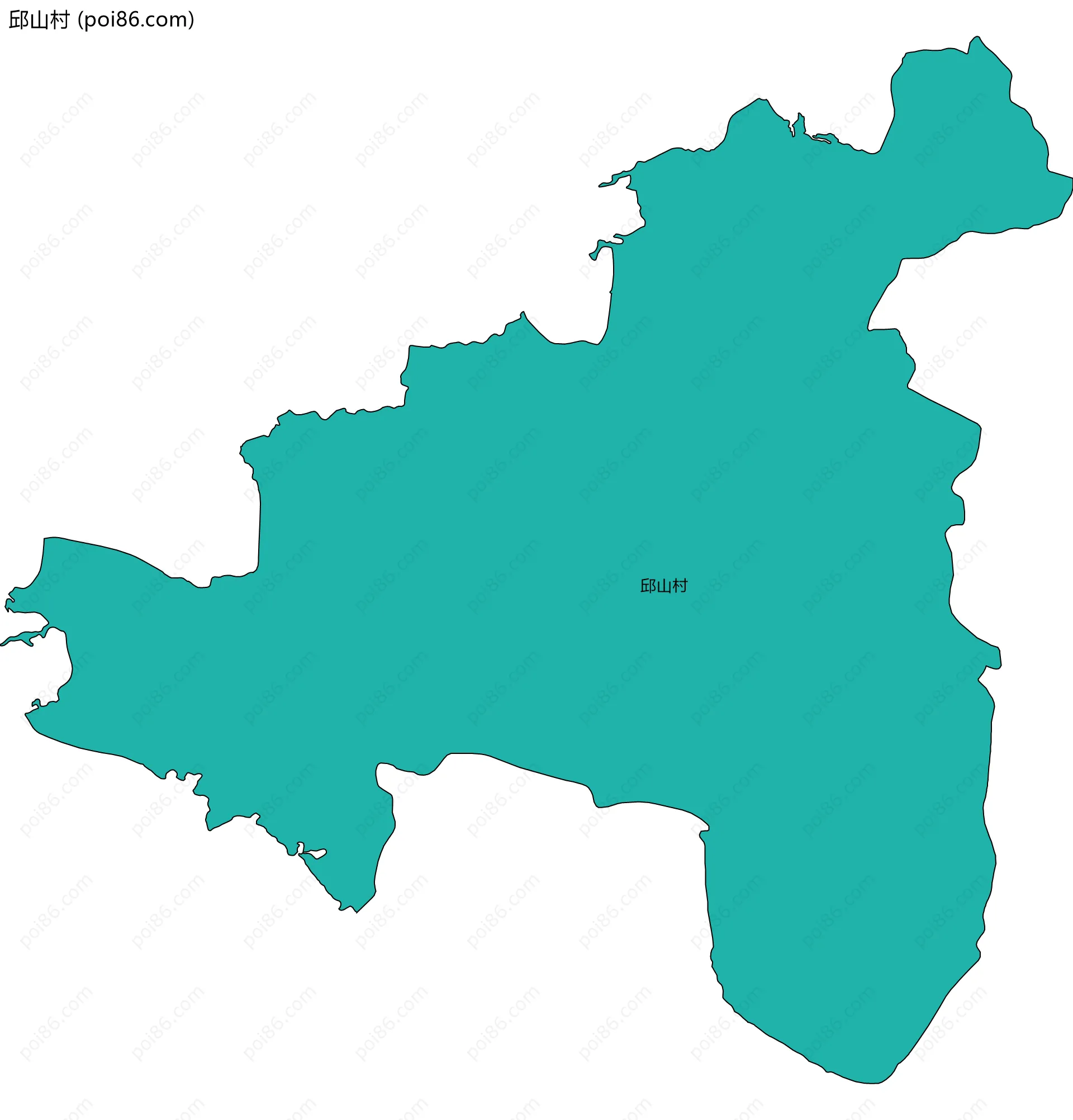 邱山村边界地图