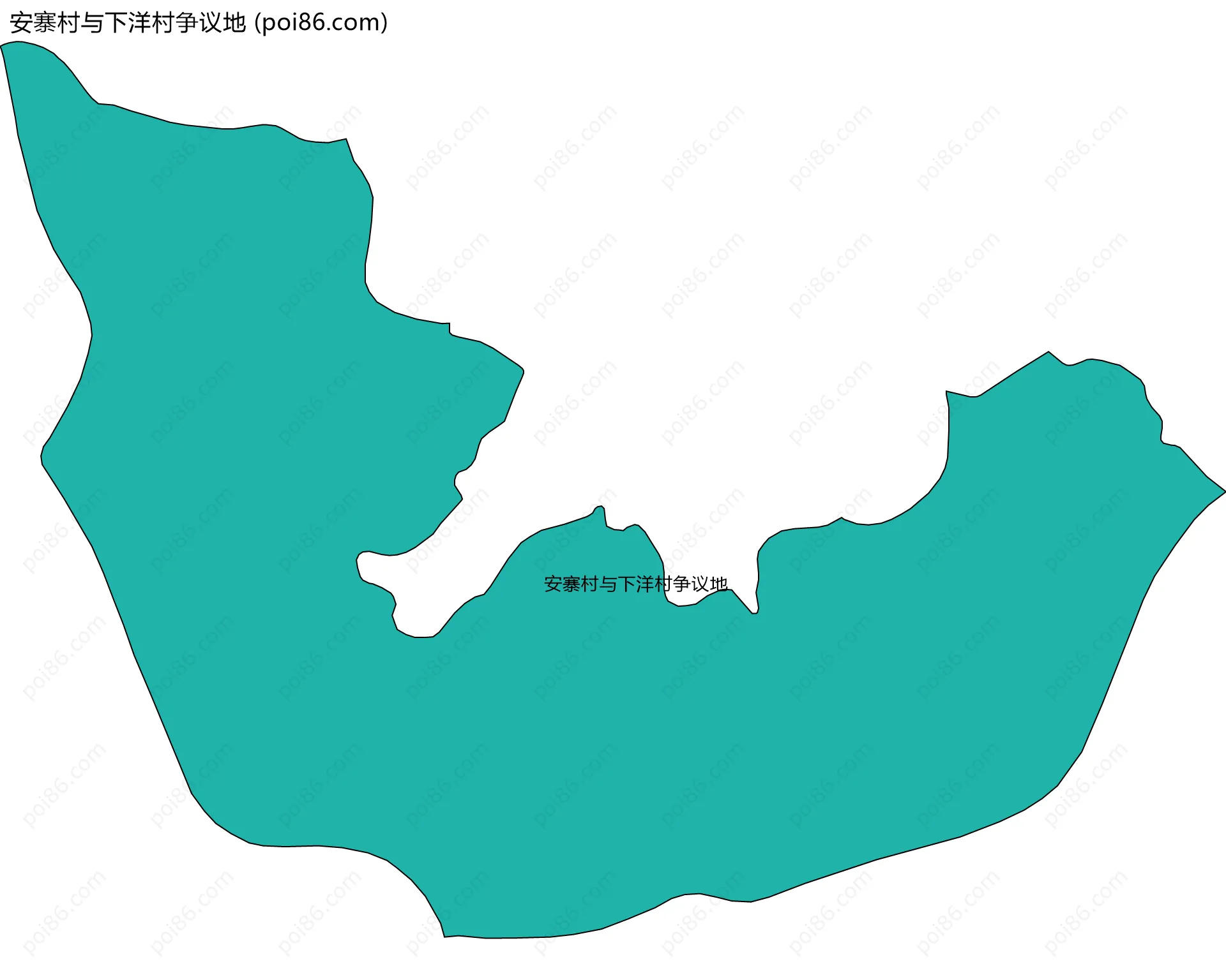 安寨村与下洋村争议地边界地图