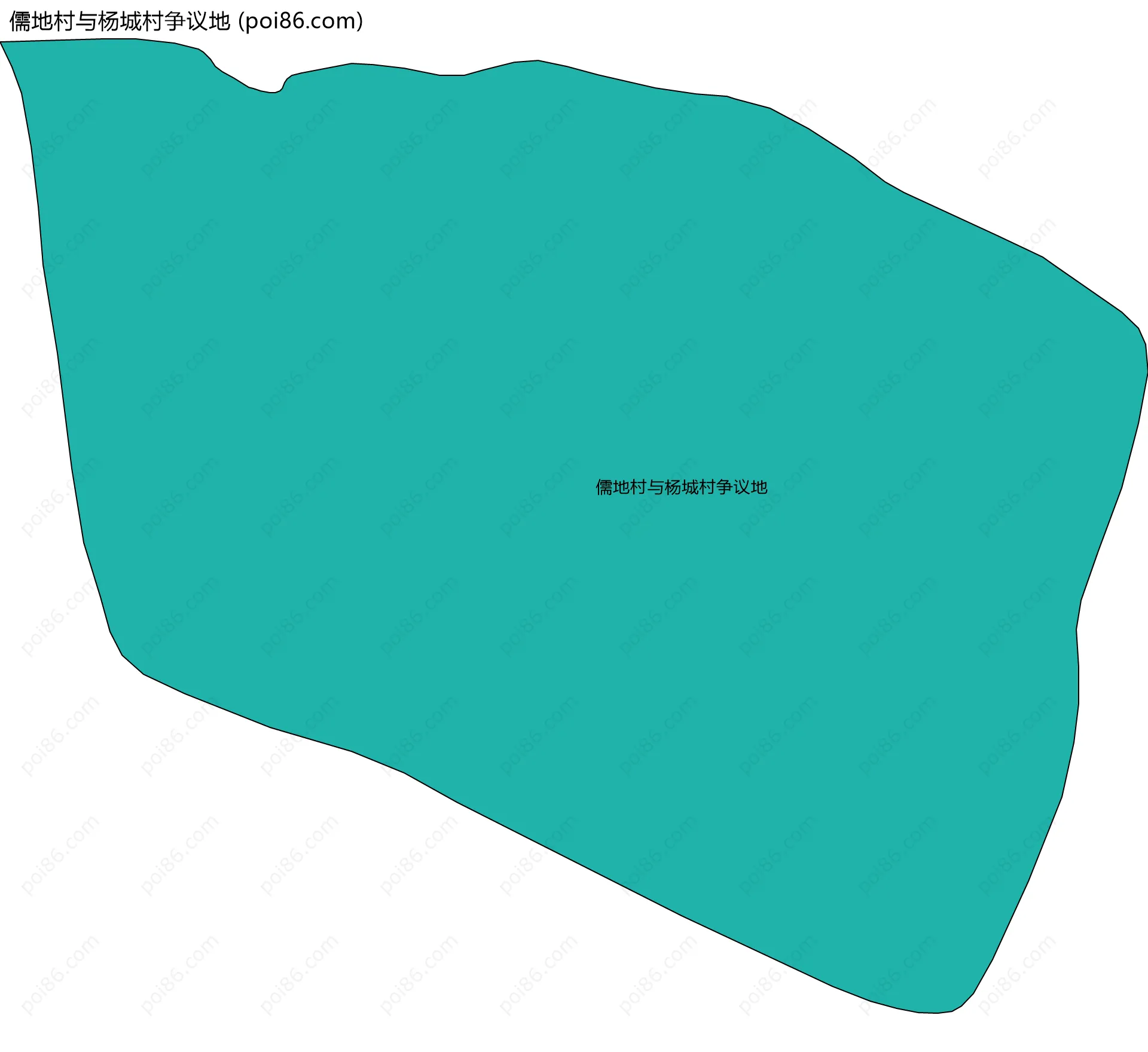 儒地村与杨城村争议地边界地图