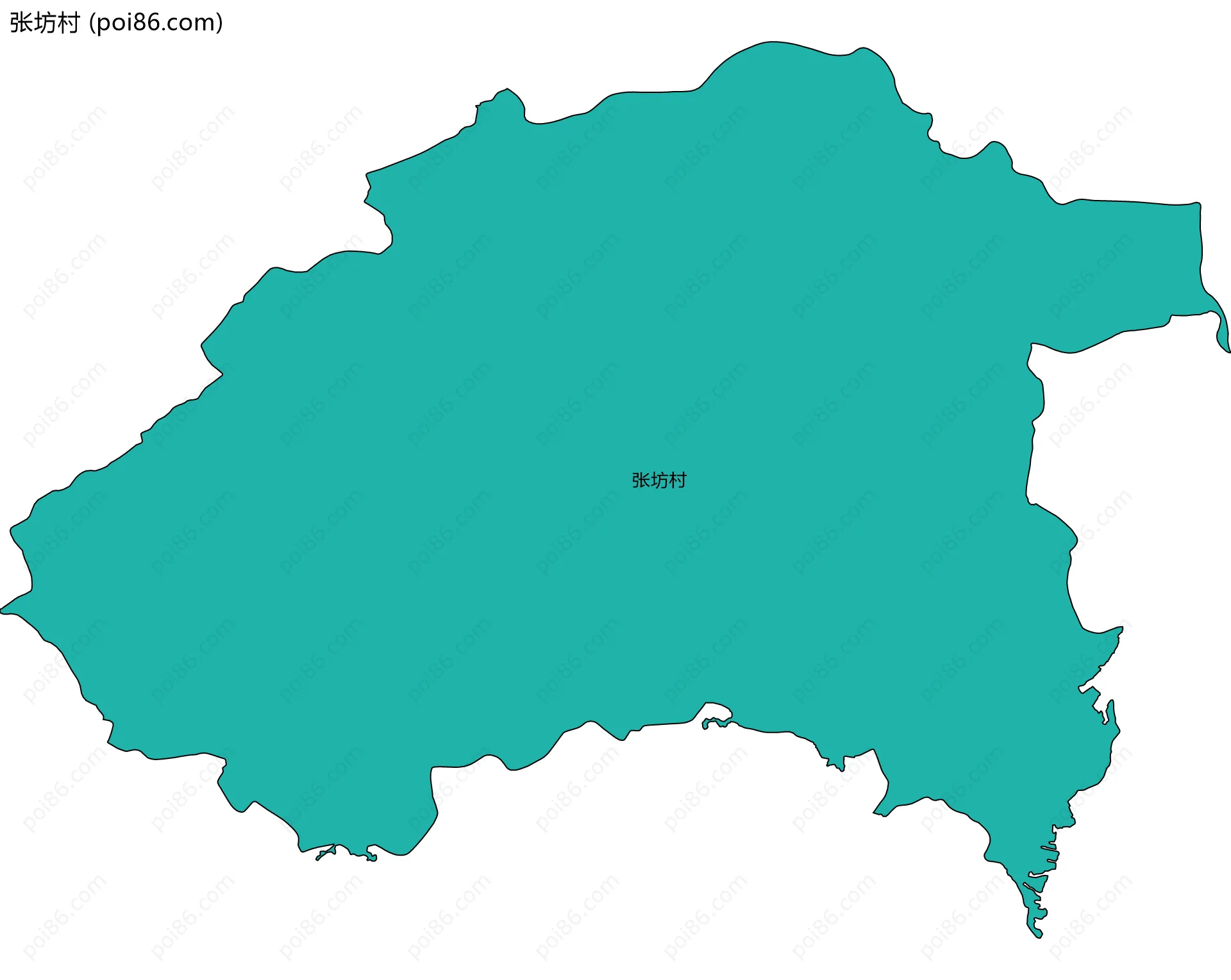 张坊村边界地图