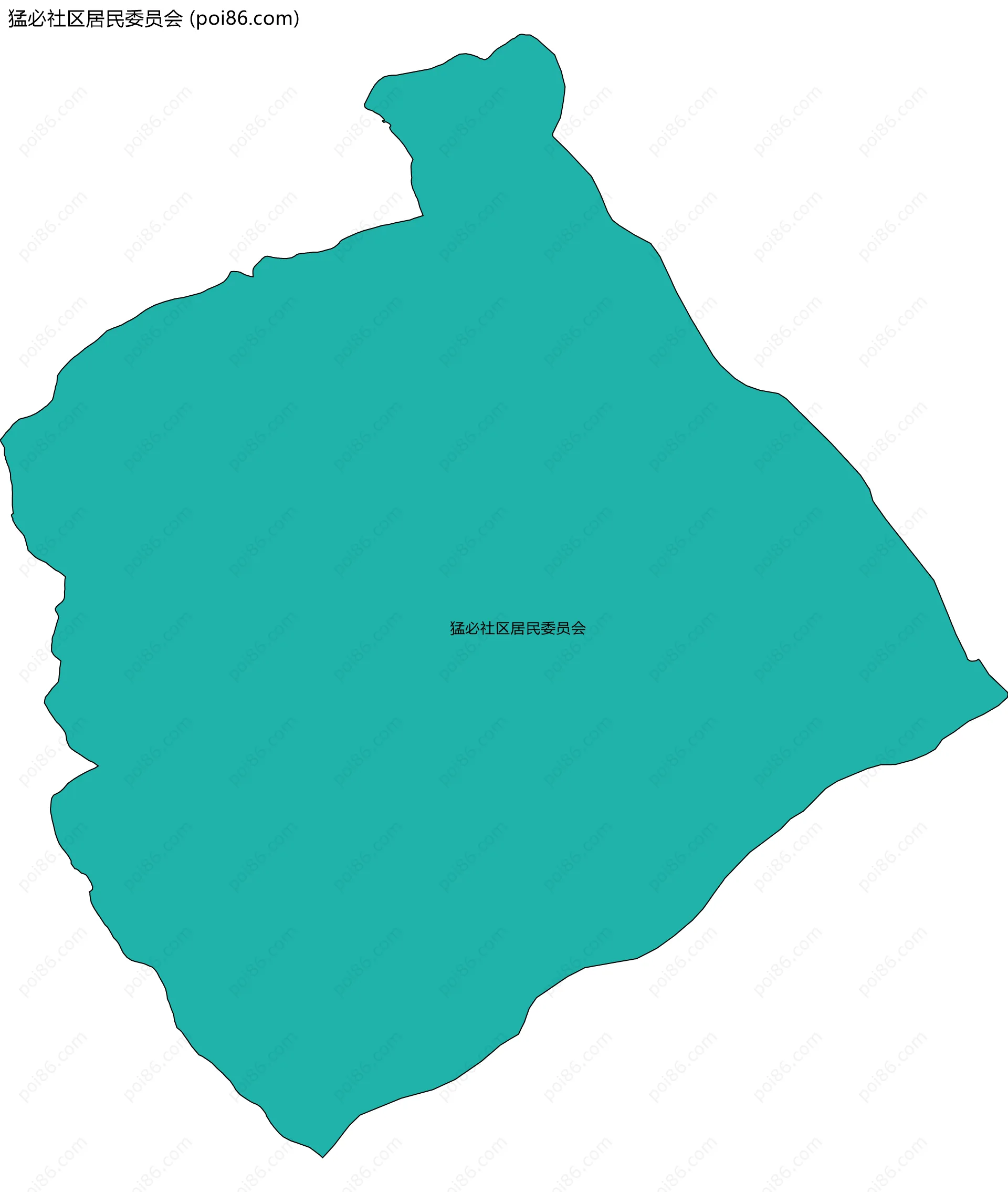 猛必社区居民委员会边界地图