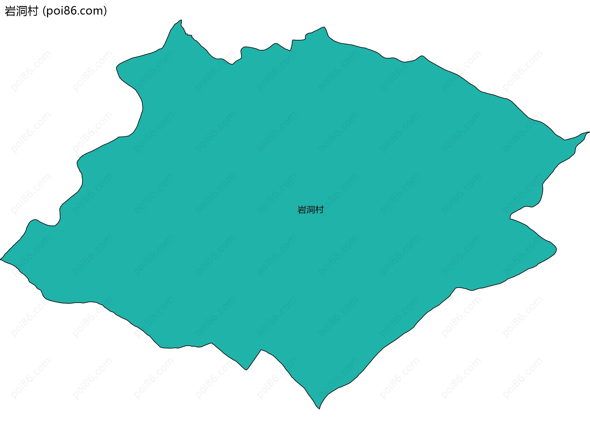 岩洞村边界地图