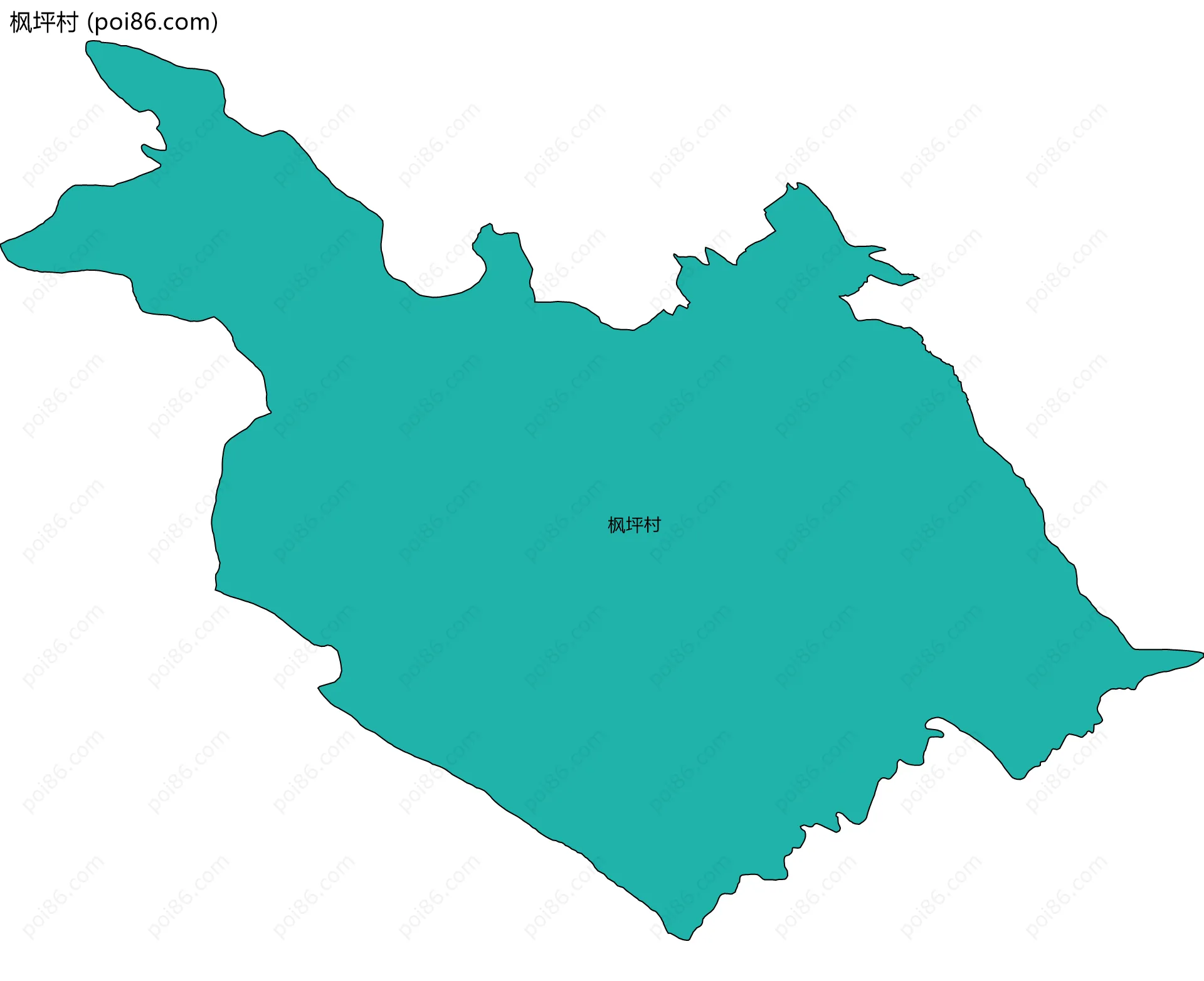 枫坪村边界地图