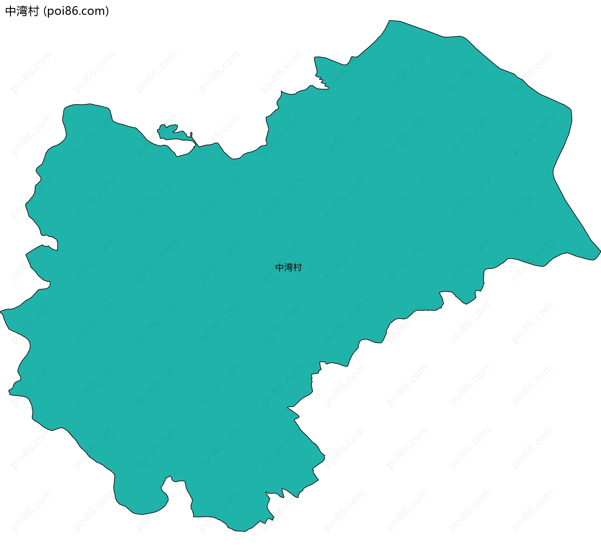 中湾村边界地图
