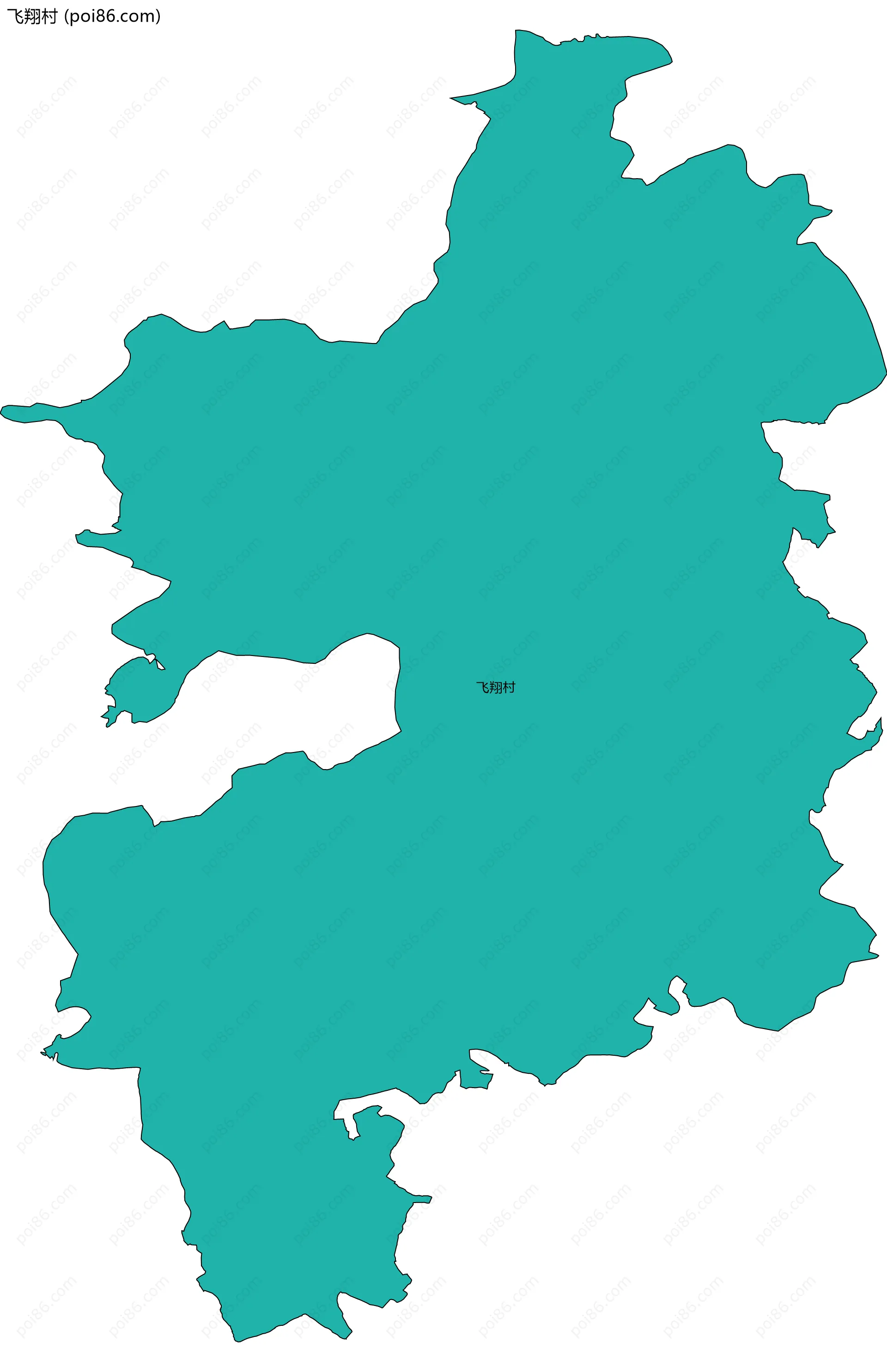 飞翔村边界地图