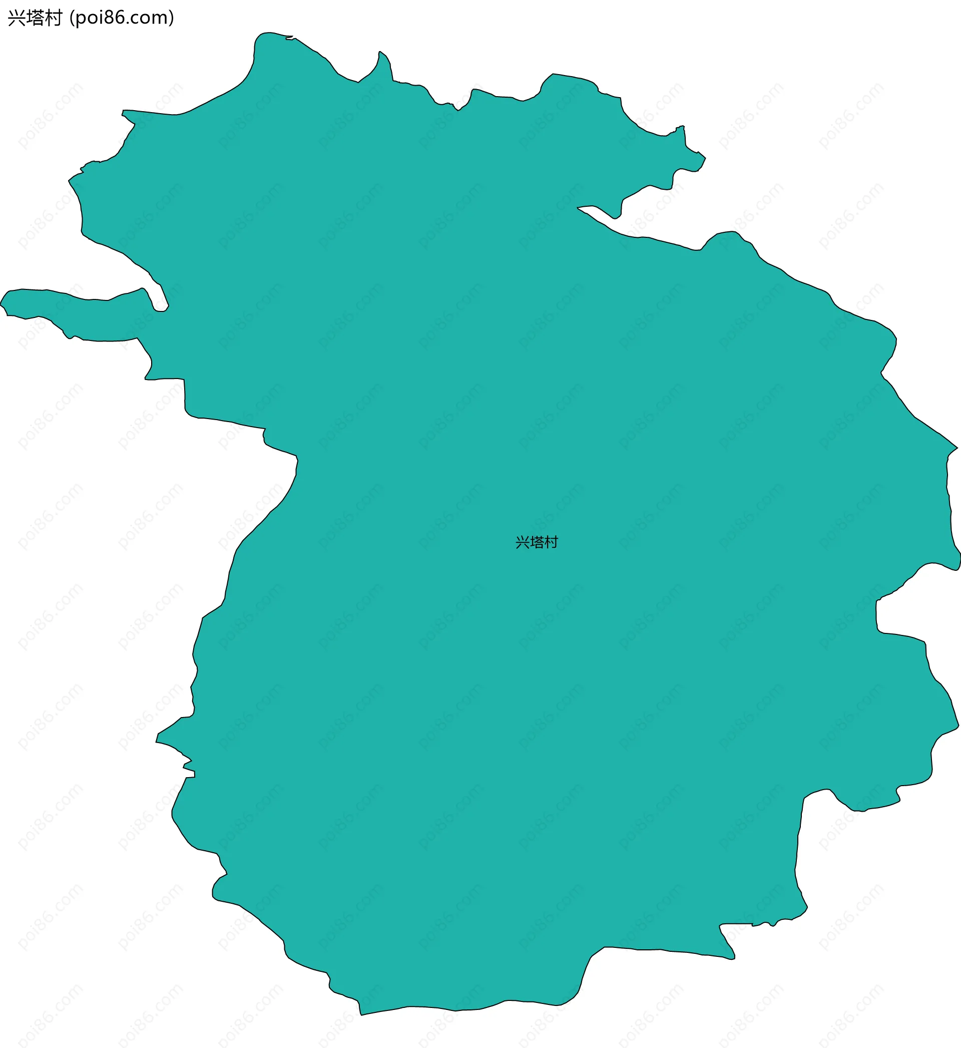 兴塔村边界地图