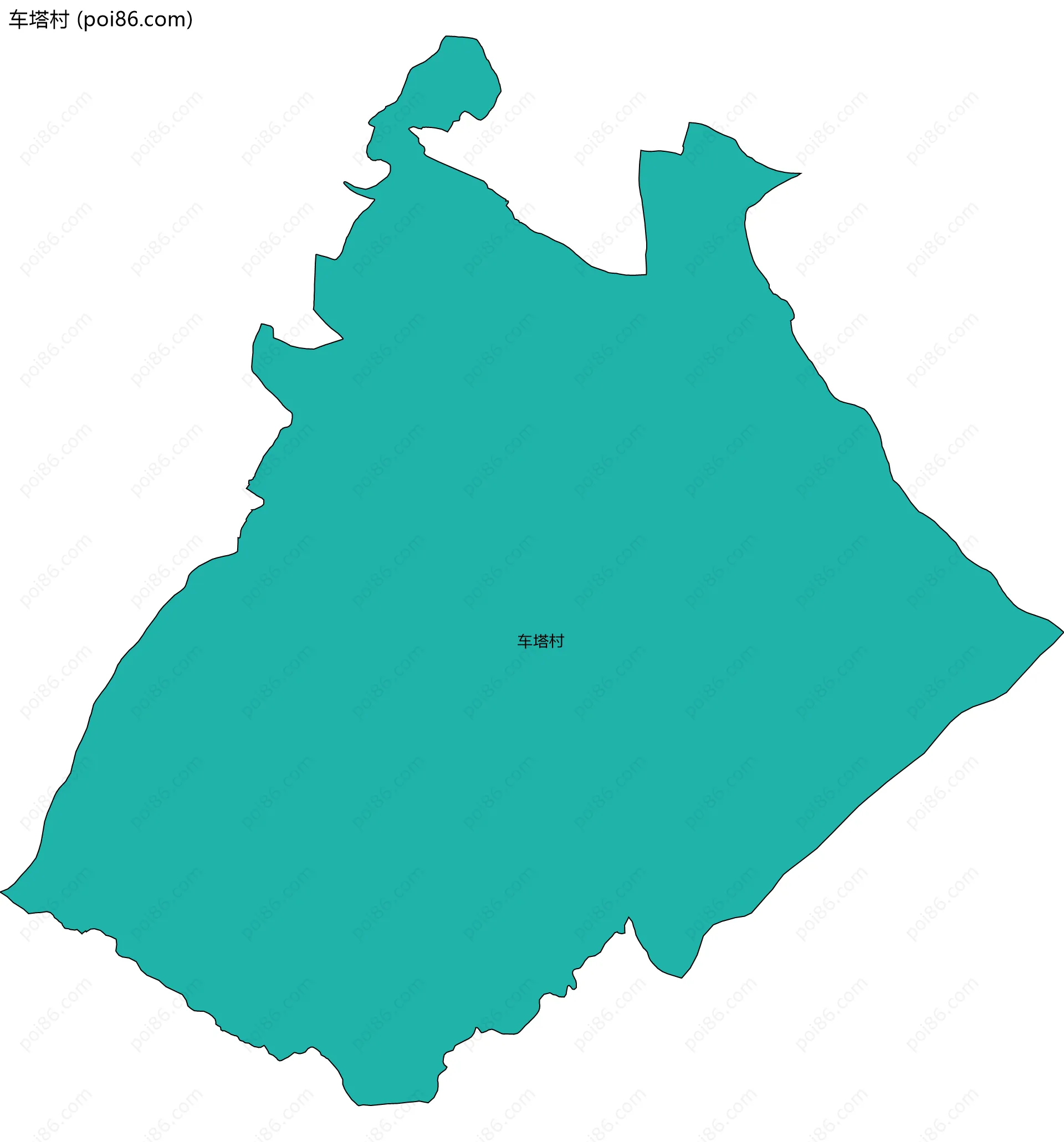 车塔村边界地图