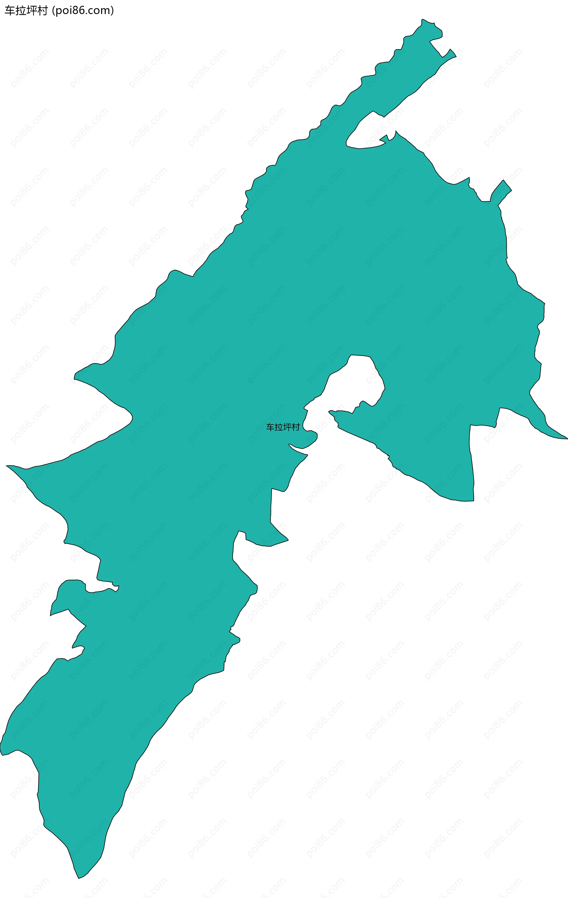 车拉坪村边界地图