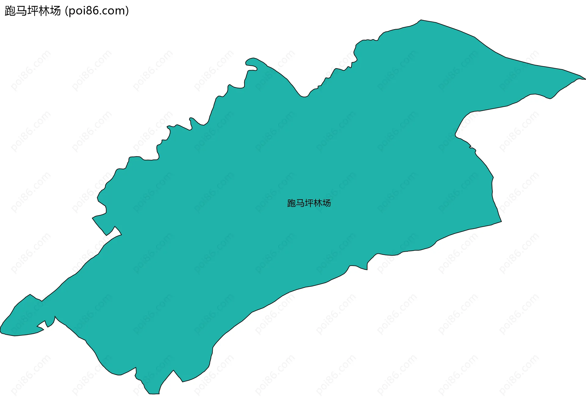 跑马坪林场边界地图