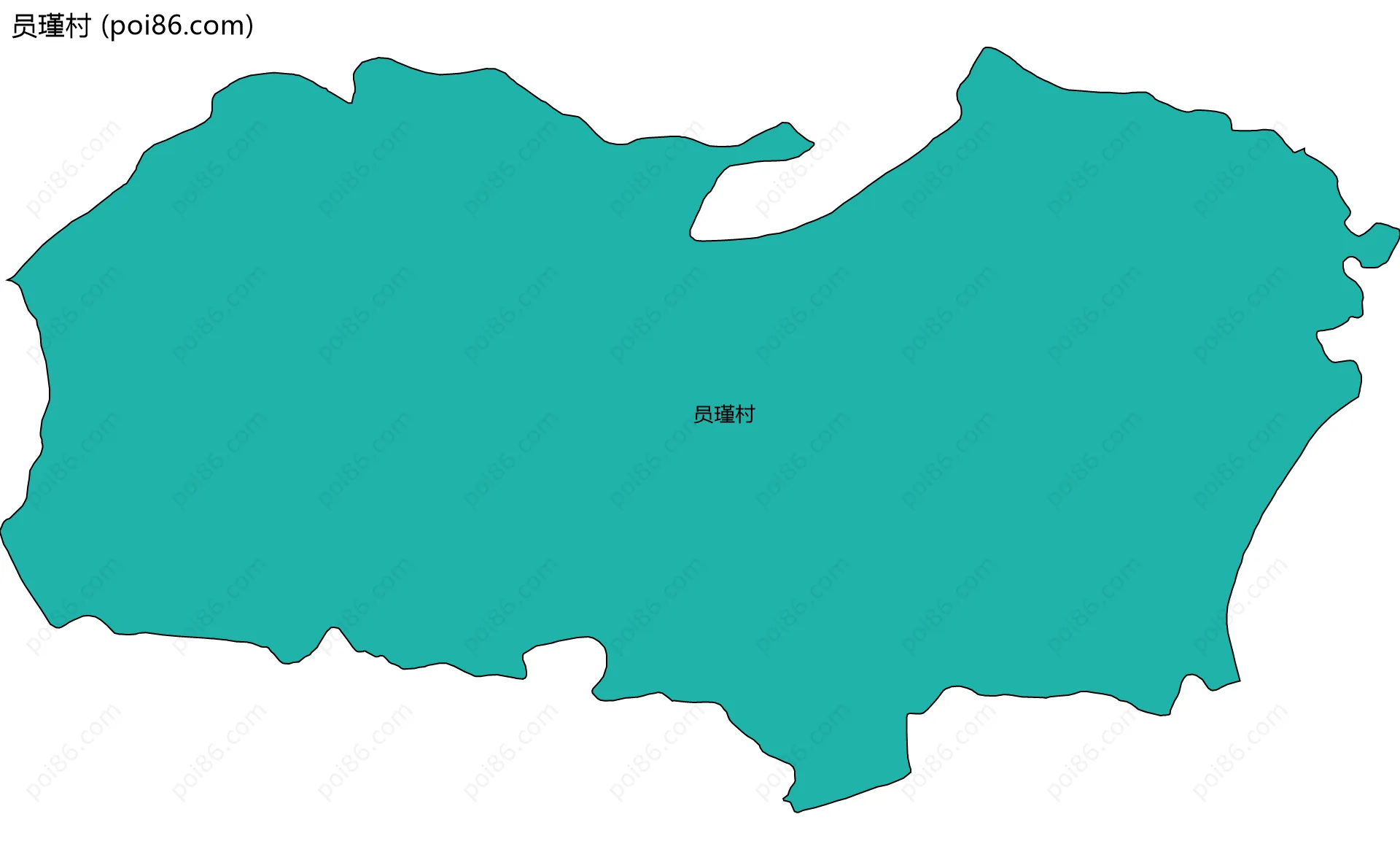 员瑾村边界地图