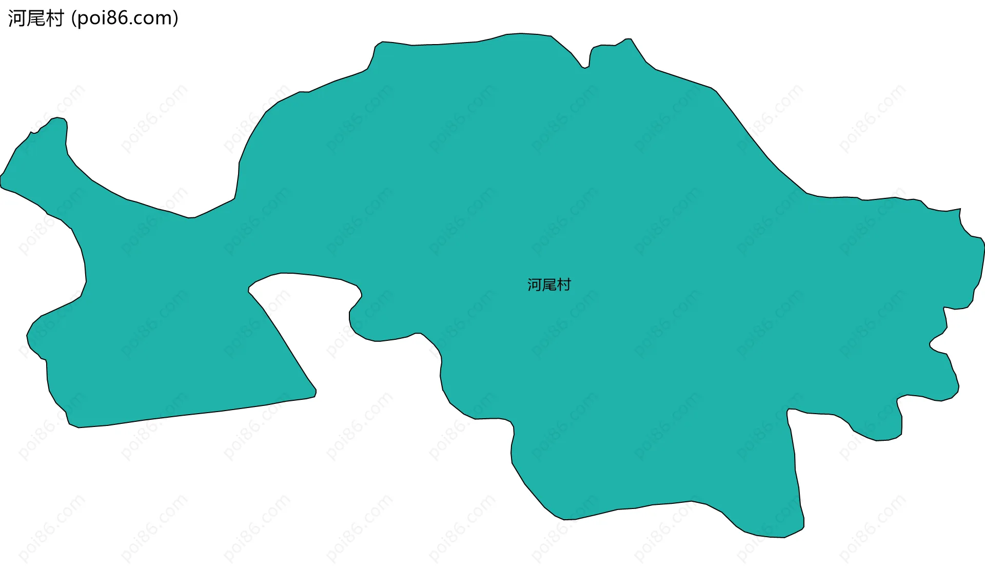 河尾村边界地图