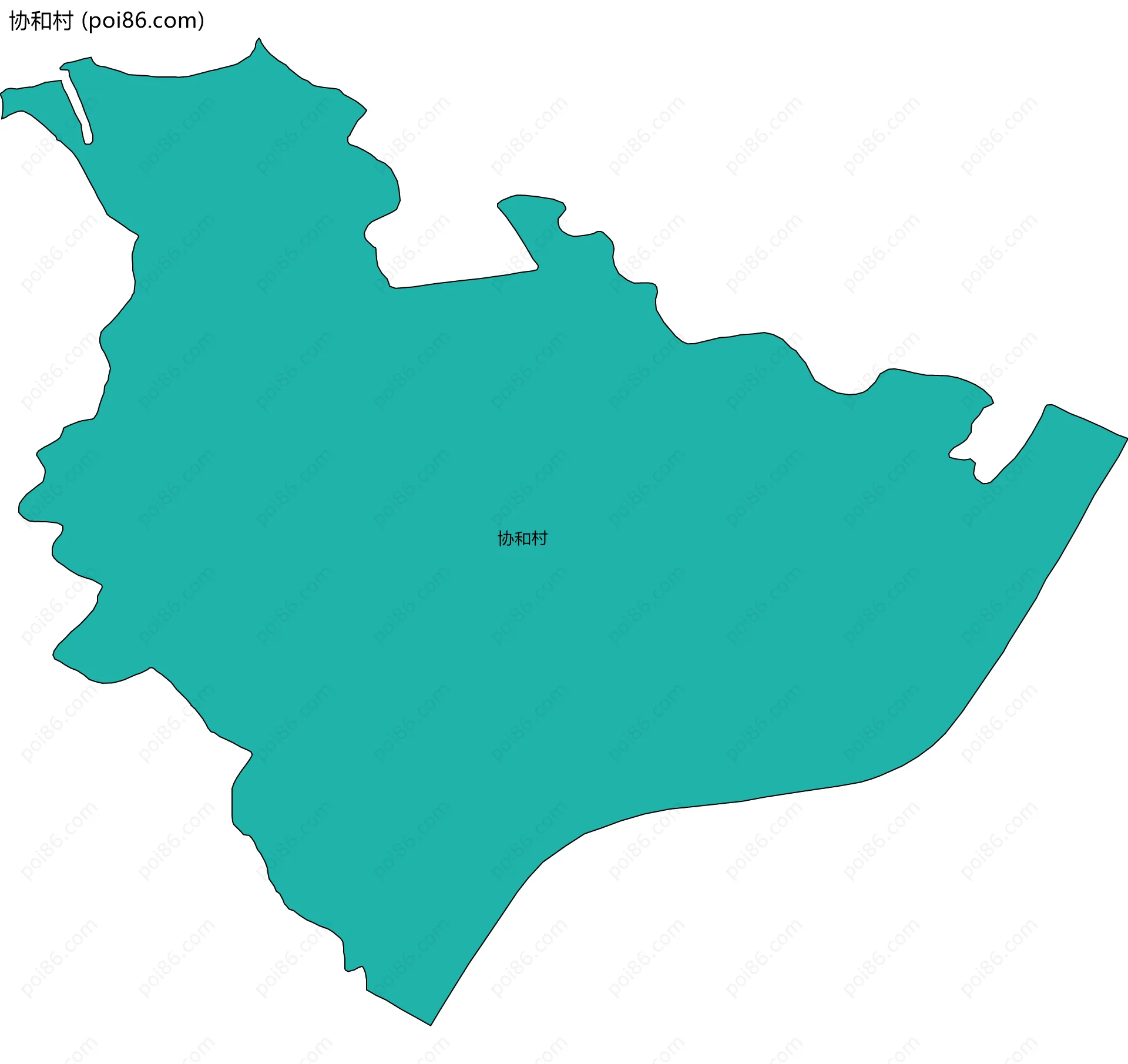 协和村边界地图