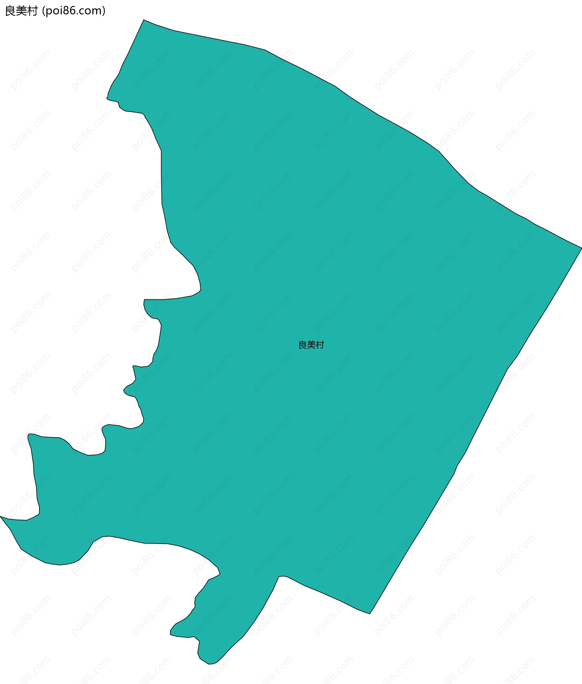 良美村边界地图