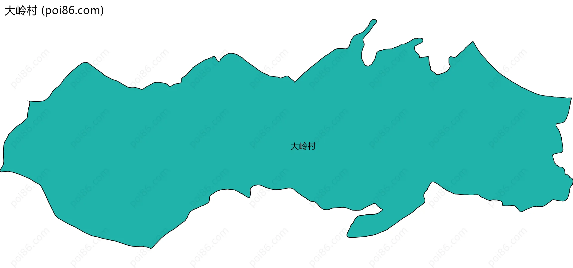 大岭村边界地图