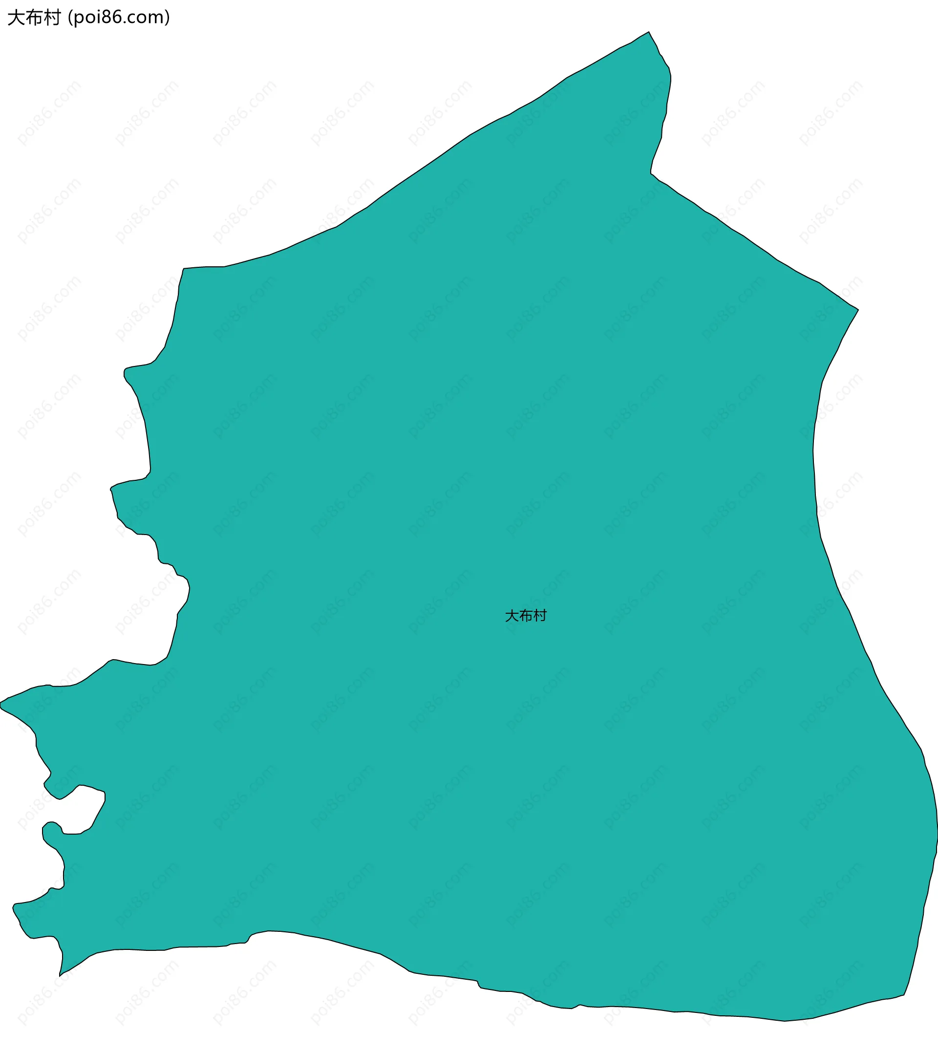 大布村边界地图
