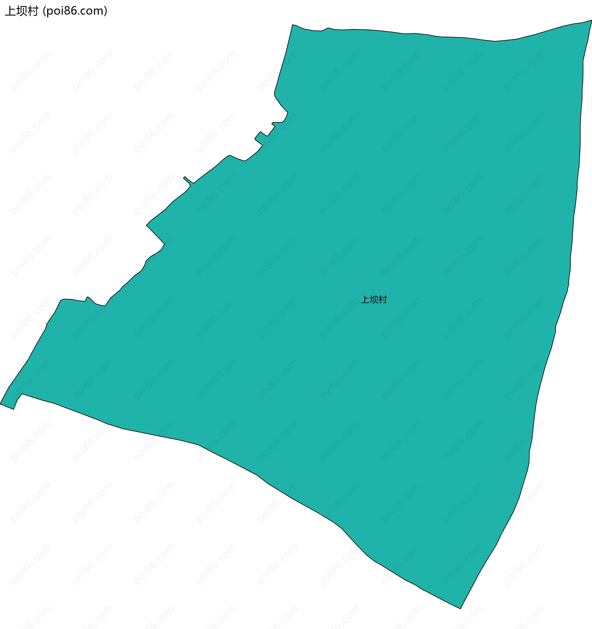 上坝村边界地图