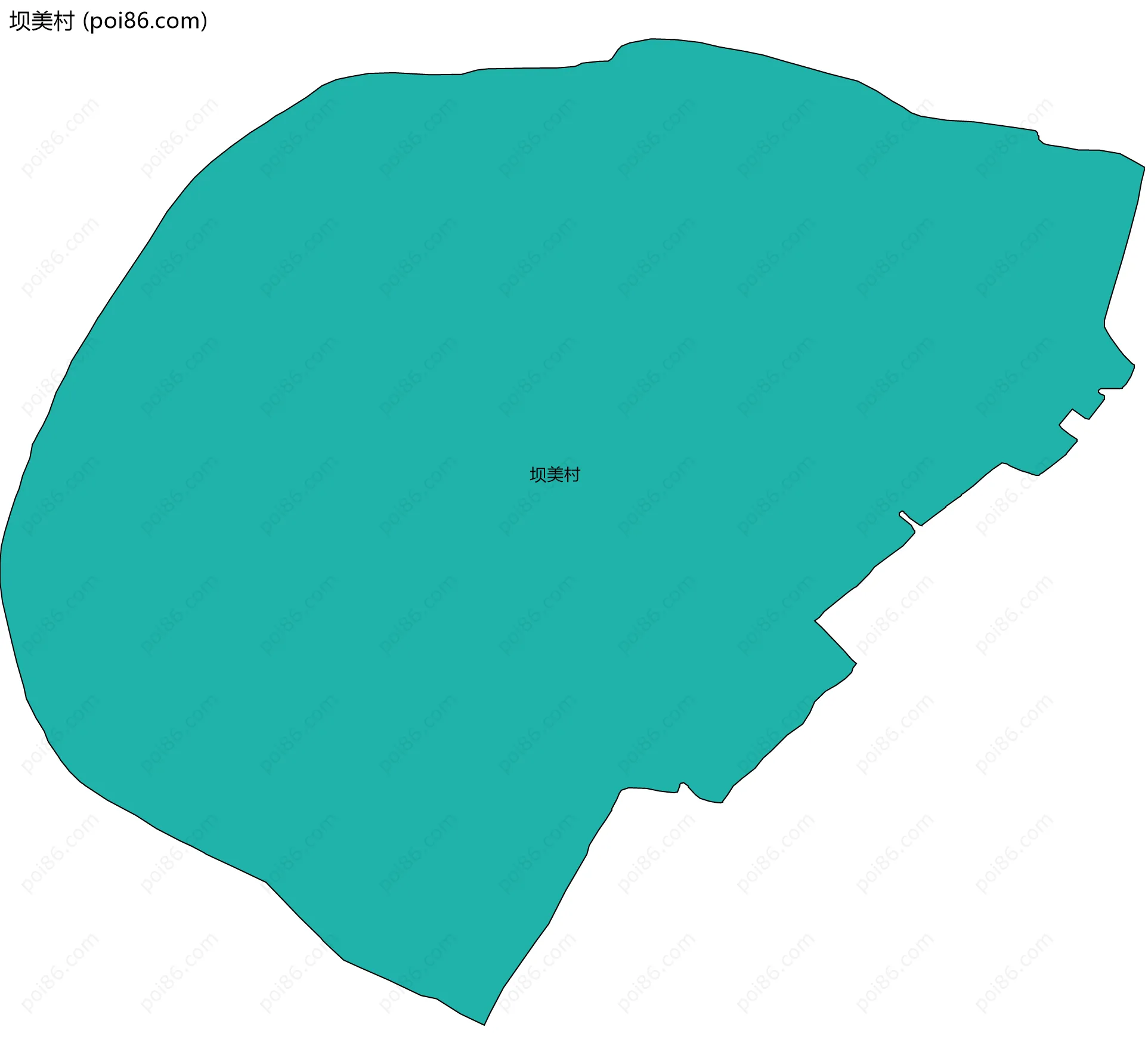 坝美村边界地图