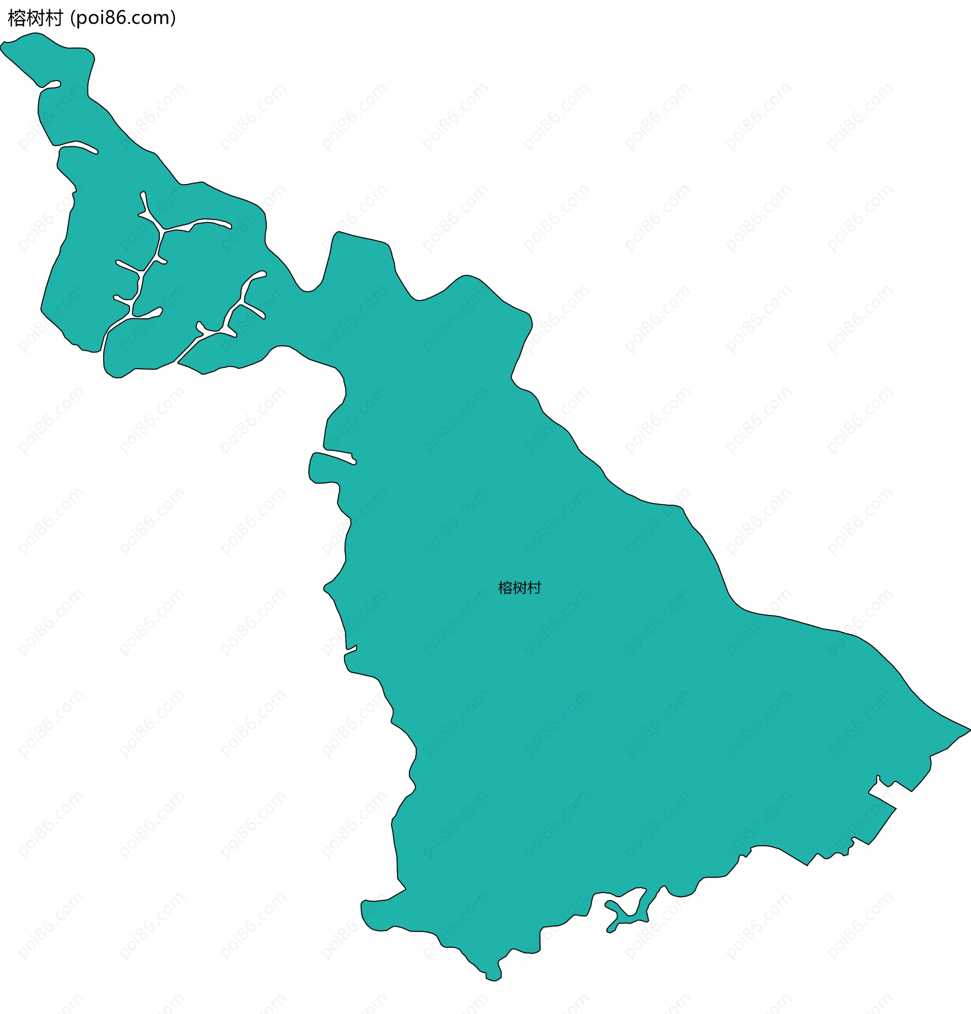 榕树村边界地图
