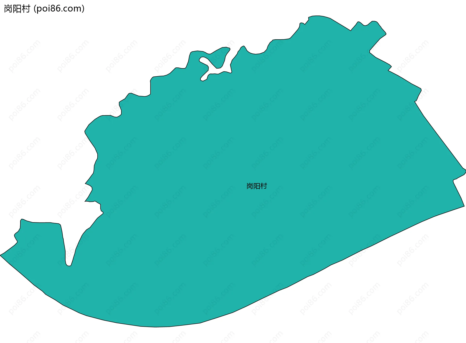 岗阳村边界地图