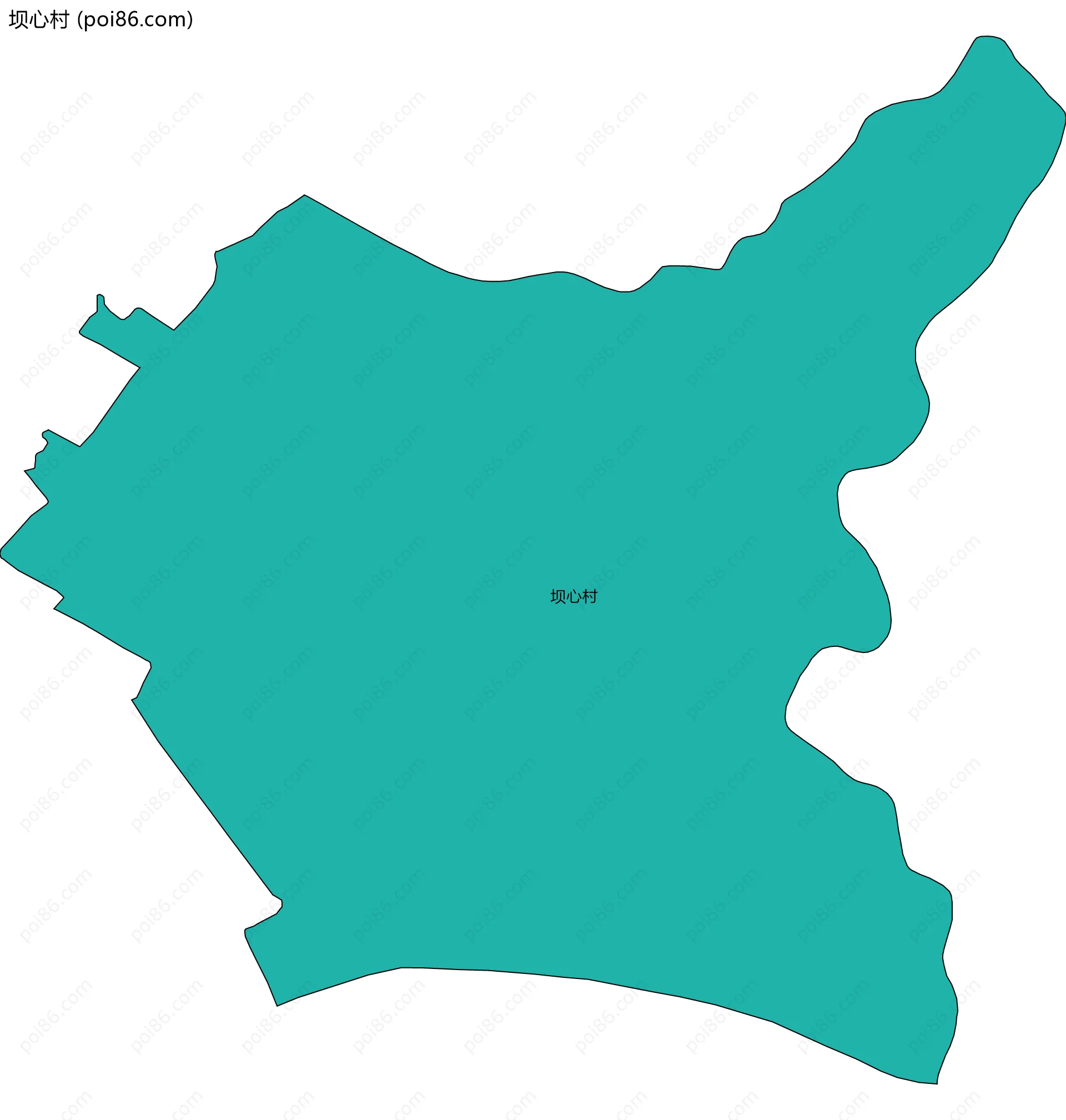 坝心村边界地图