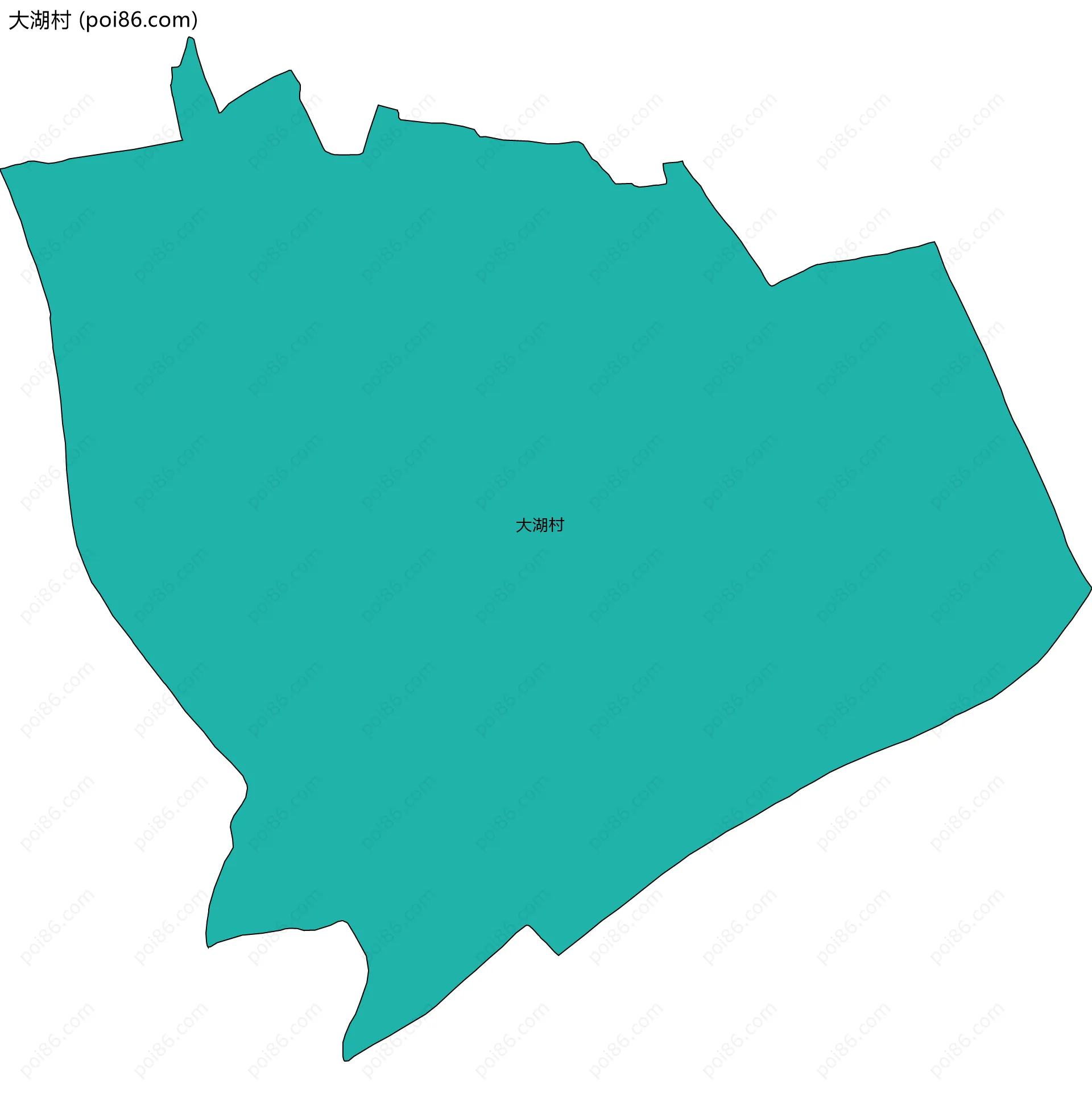 大湖村边界地图