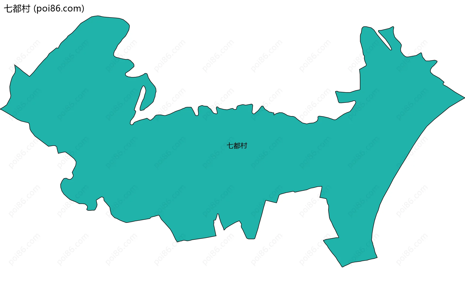 七都村边界地图