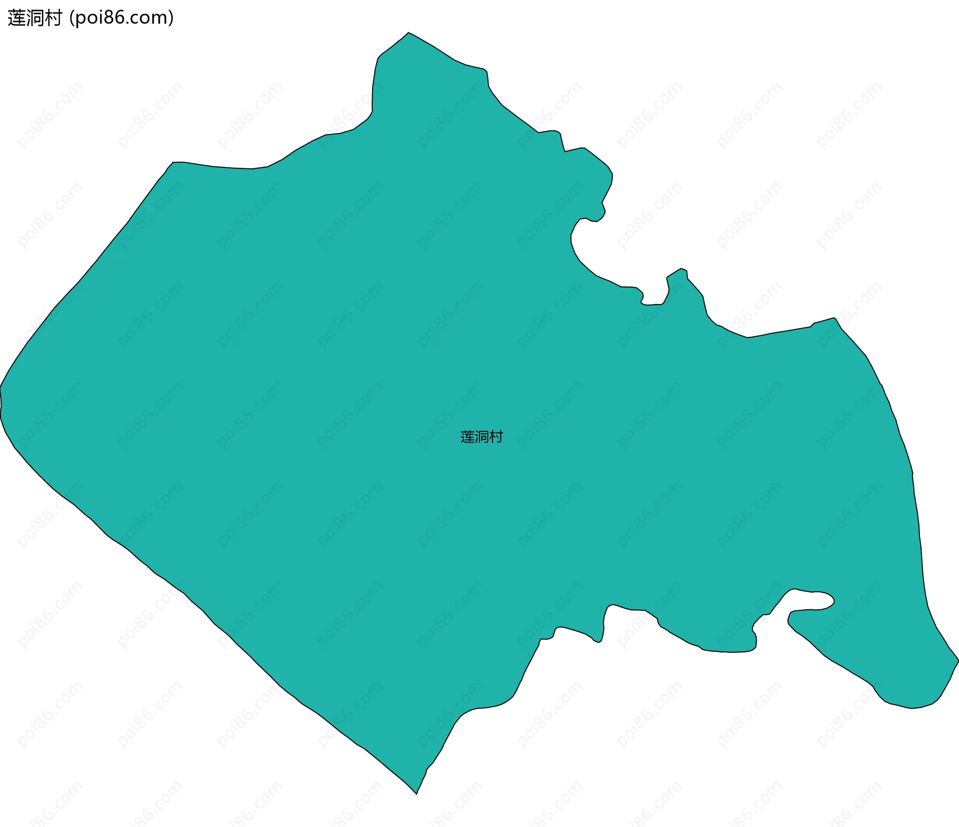 莲洞村边界地图