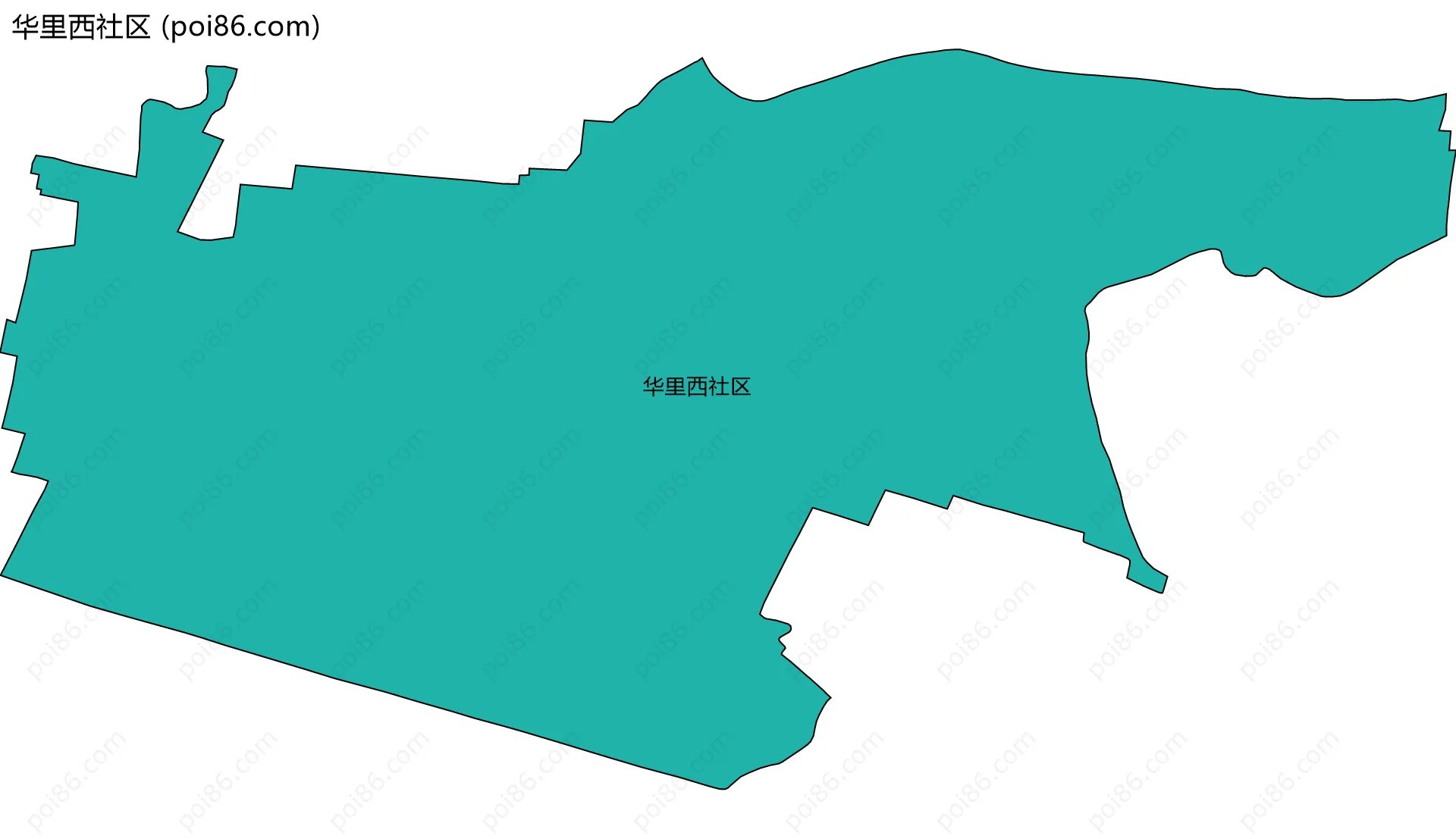 华里西社区边界地图