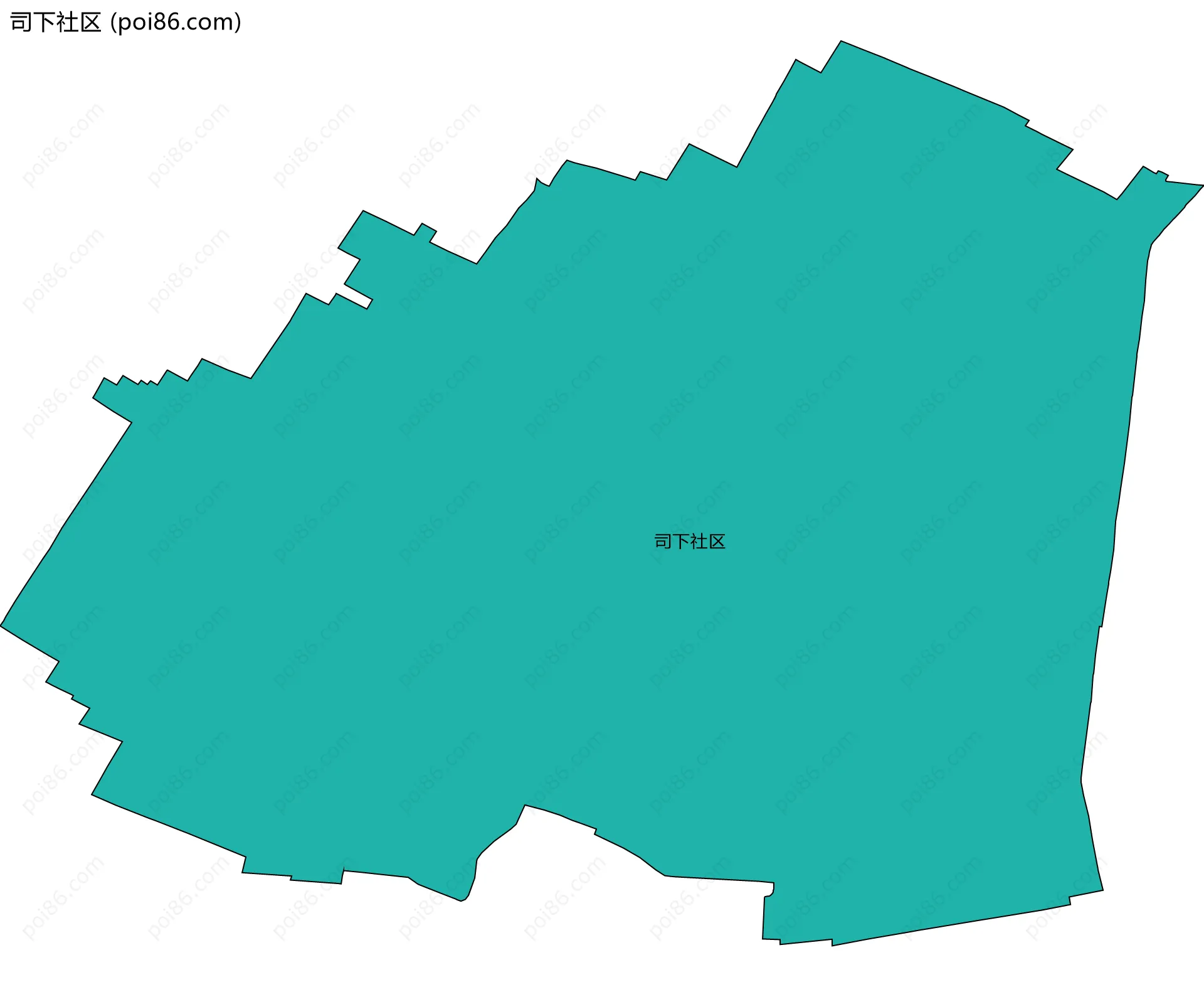 司下社区边界地图