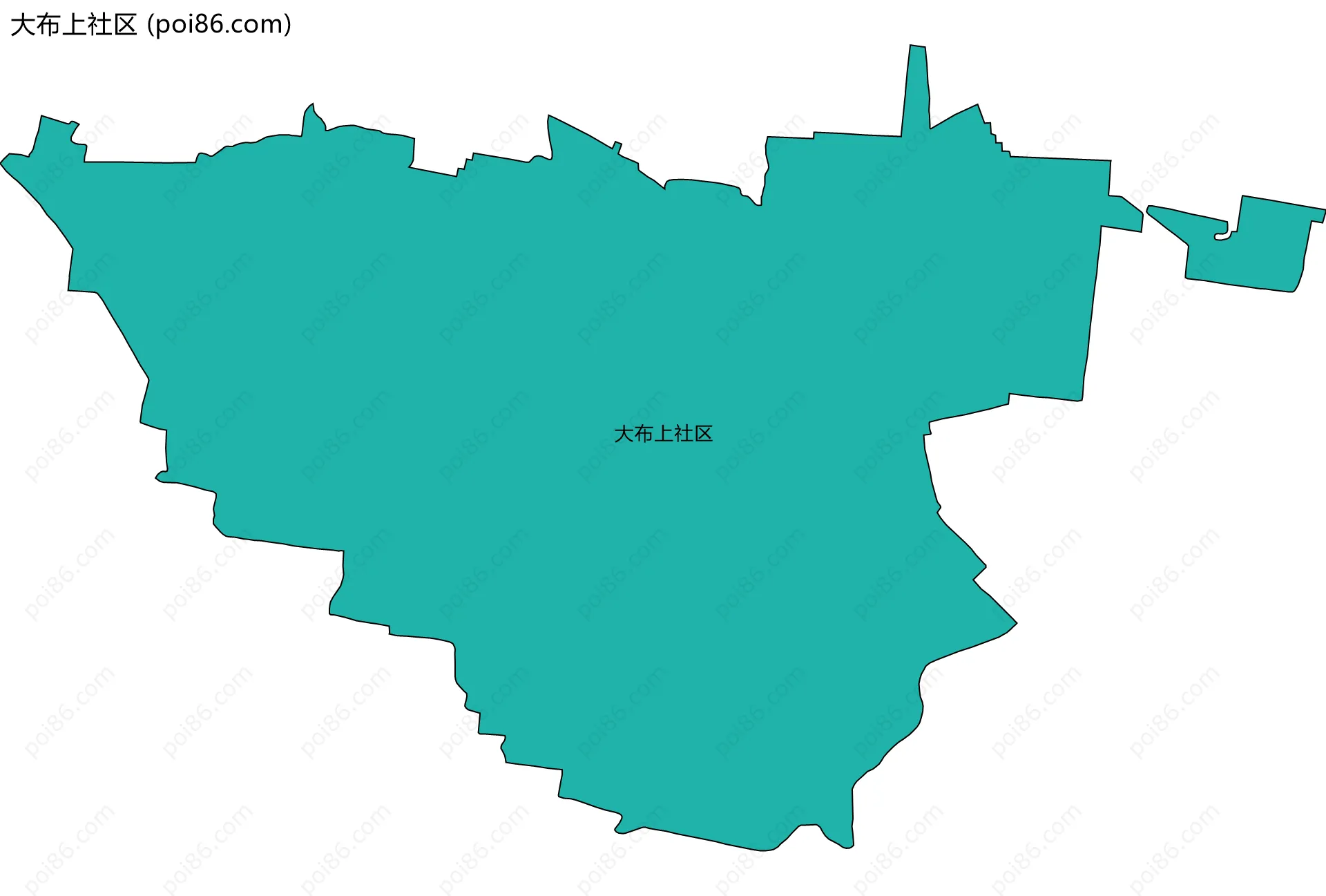 大布上社区边界地图