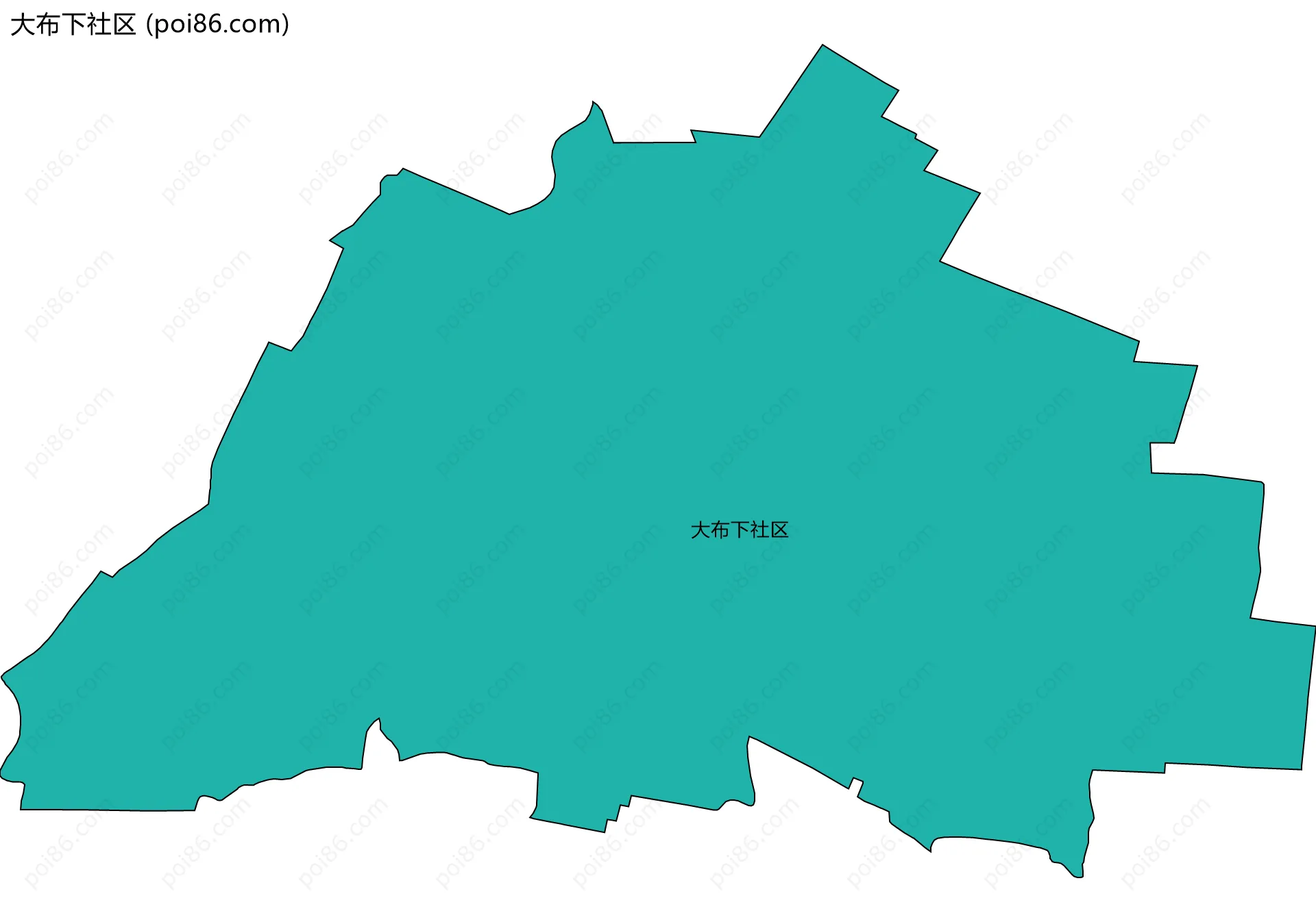 大布下社区边界地图