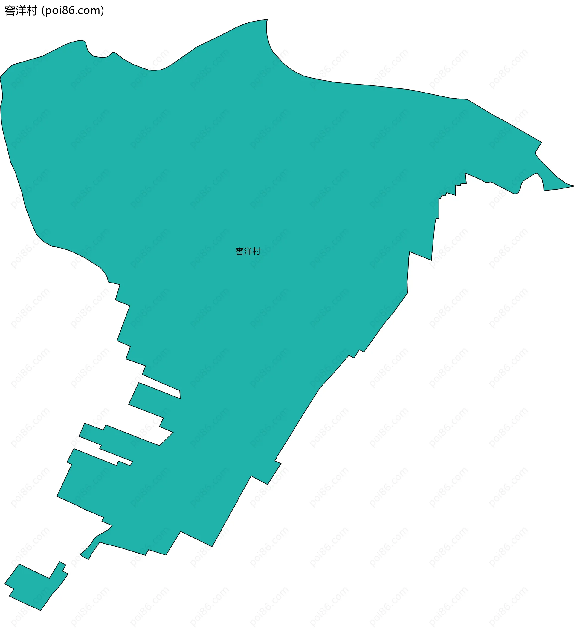 窖洋村边界地图