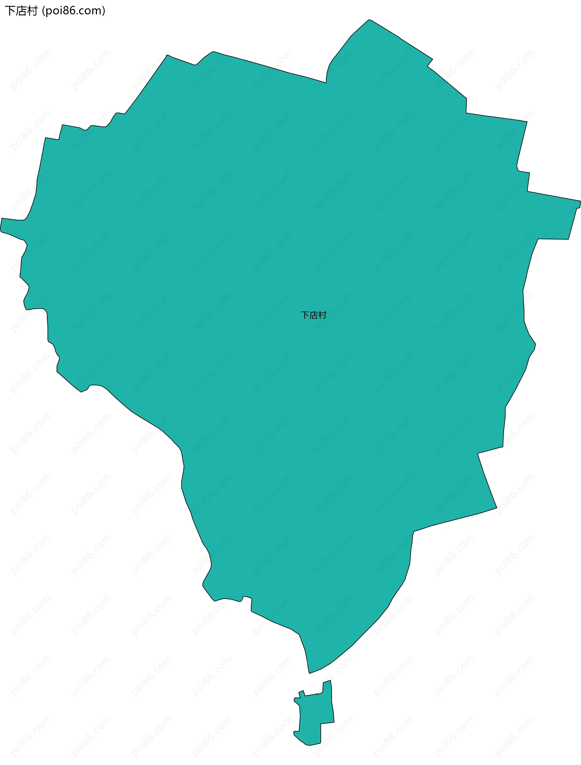 下店村边界地图