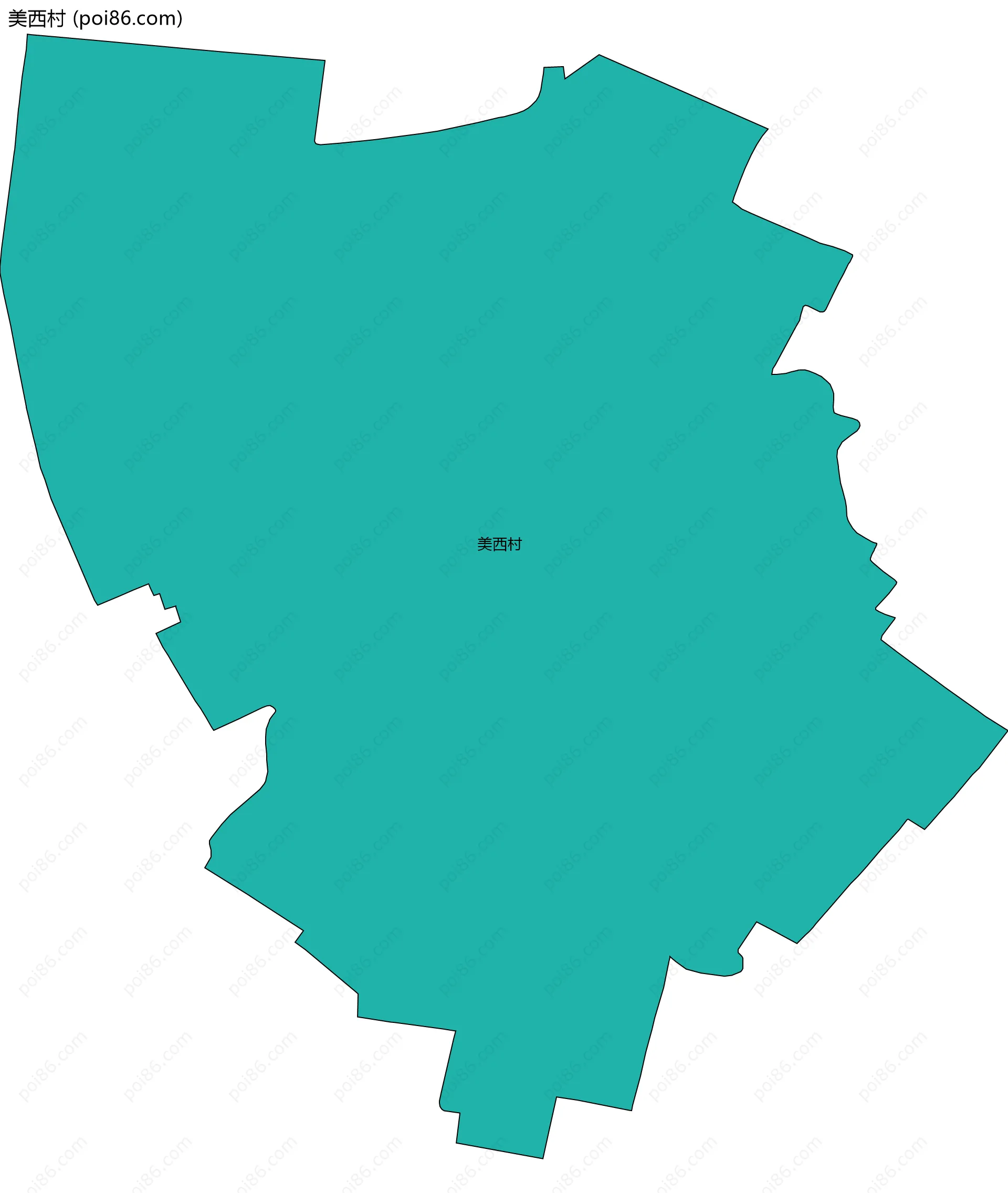 美西村边界地图